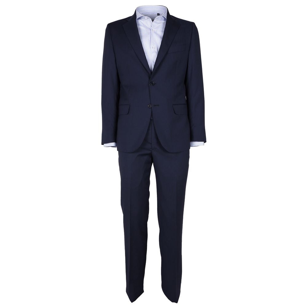 Made in Italy Blue Wool Men&