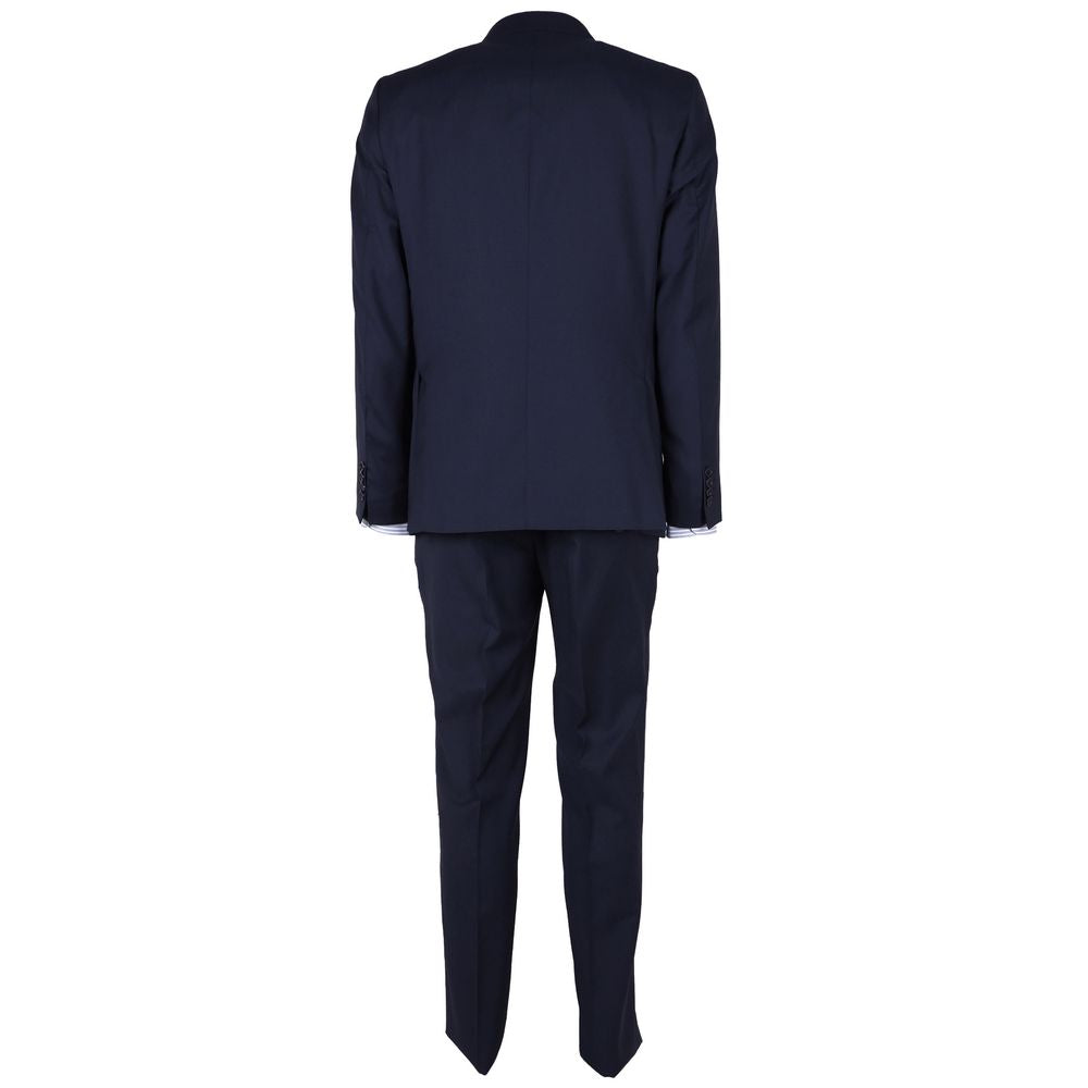 Made in Italy Blue Wool Men&