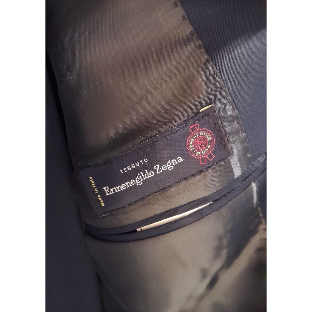 Made in Italy Blue Wool Men&