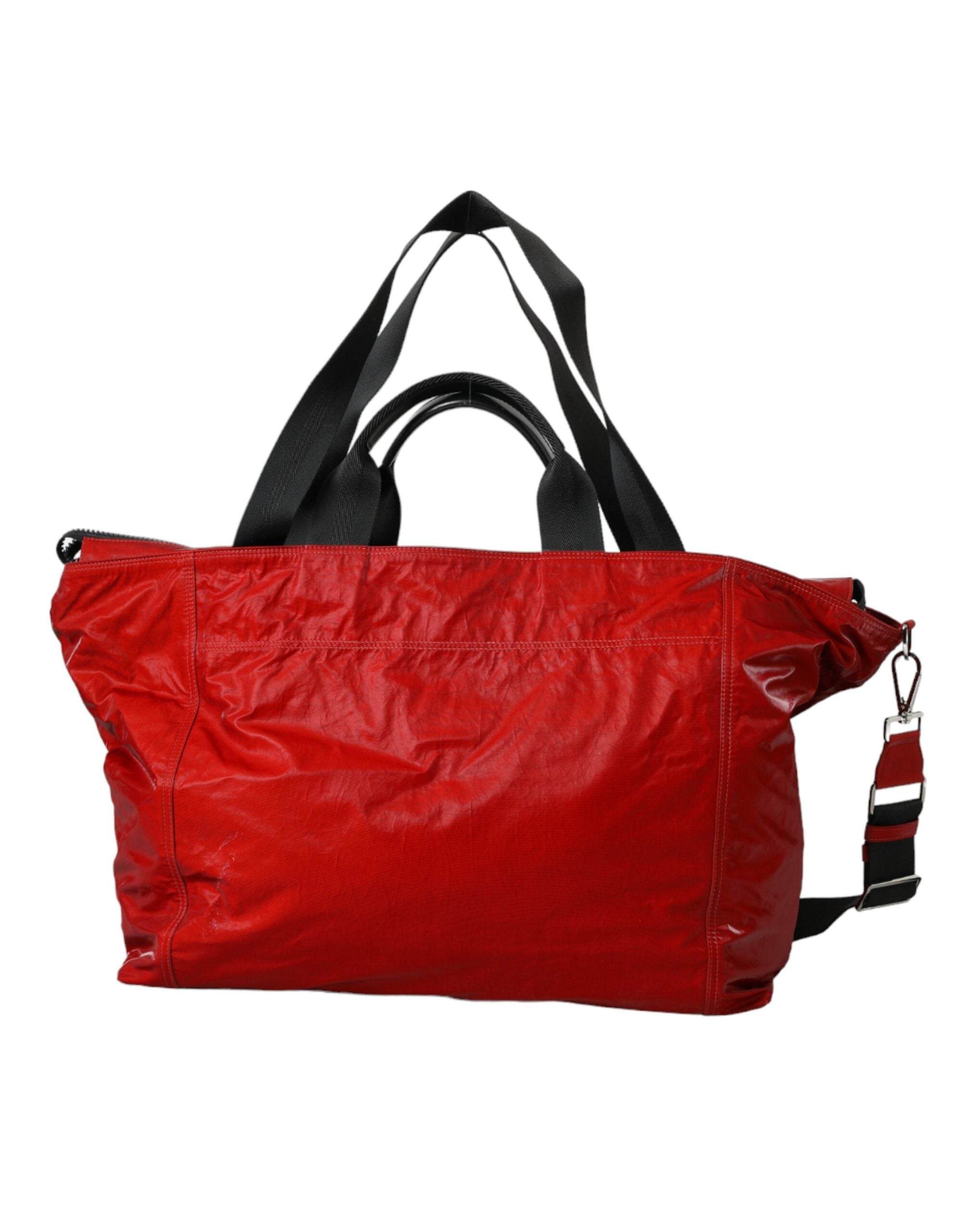 Dolce & Gabbana Röd Nylon Kalvskinn Hand Axelremsväska