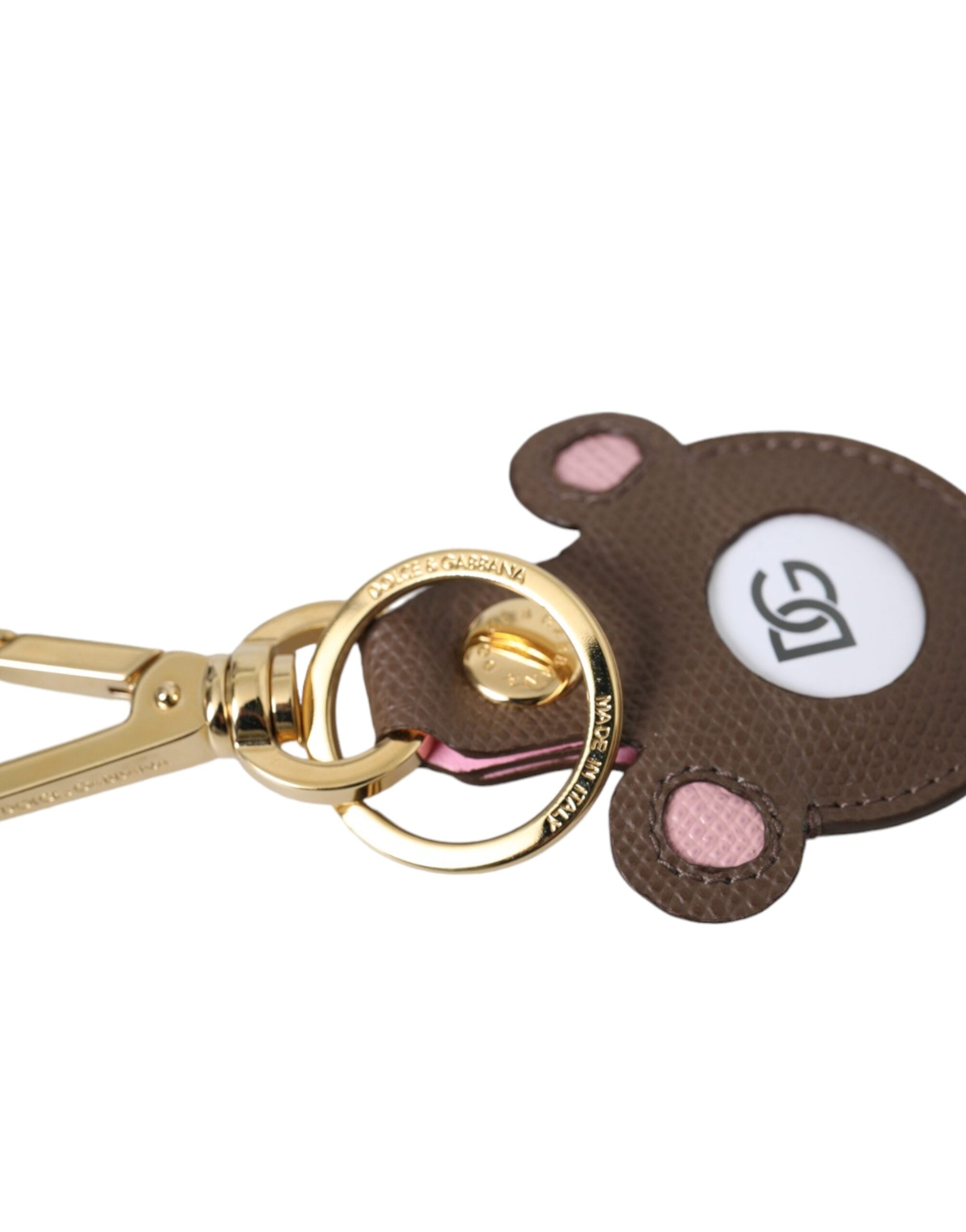 Dolce & Gabbana Multicolor Dauphine Kalvskinn DG Logotyp Nyckelring
