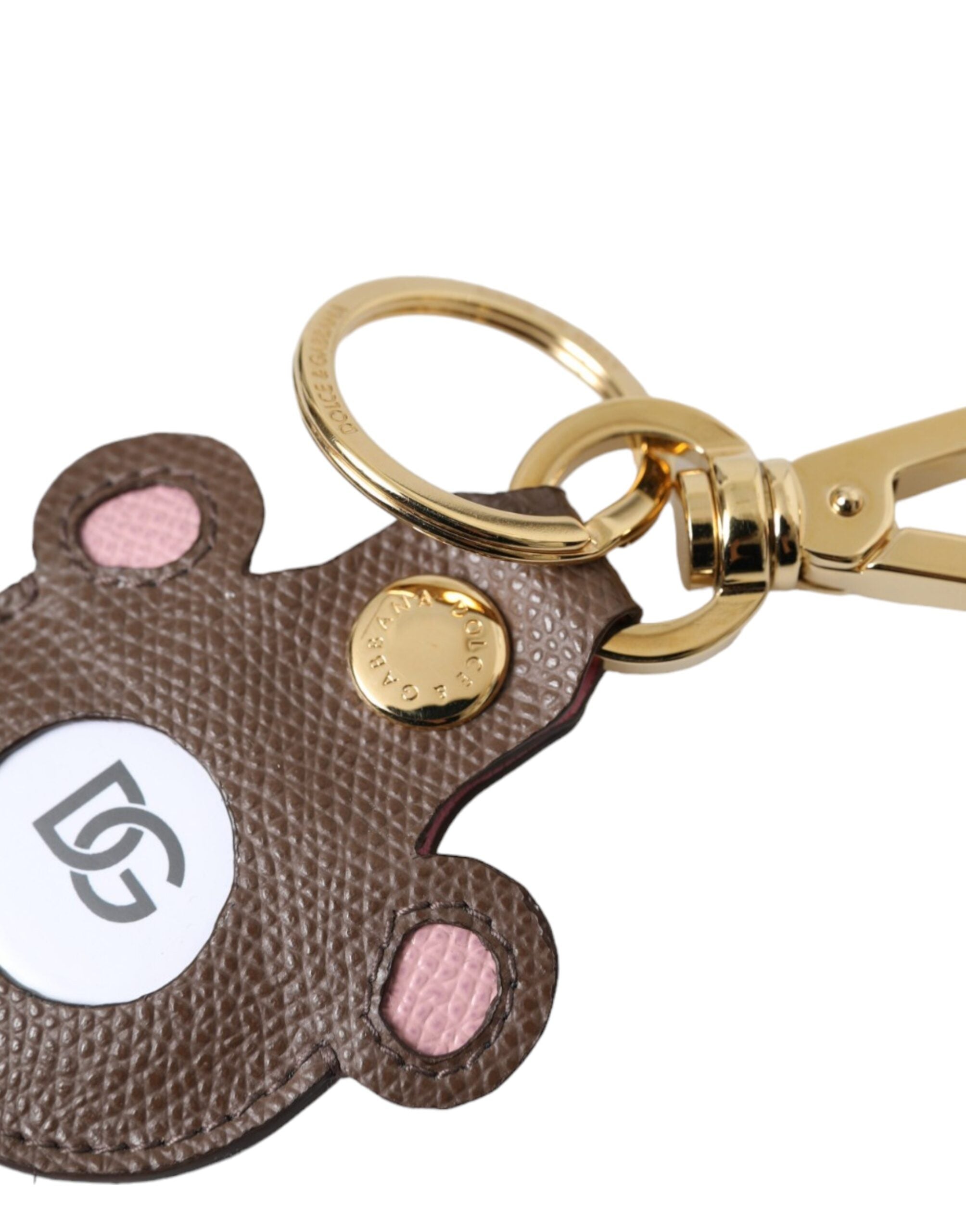 Dolce & Gabbana Multicolor Dauphine Kalvskinn DG Logotyp Nyckelring