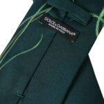 Dolce & Gabbana Grönt Mönstrat 100% Siden Justerbar Herrslips