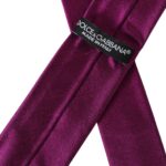 Dolce & Gabbana Lila Enfärgad Satin Siden Justerbar Herrslips
