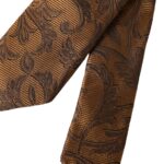 Dolce & Gabbana Brun Blommig Slips i 100 % Siden, Justerbar Herrslips
