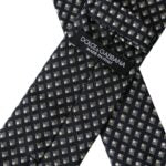 Dolce & Gabbana Svart 100% Siden Mönstrad Justerbar Herrslips