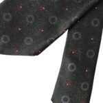 Dolce & Gabbana Mörkgrå 100% Siden Fantasy Justerbar Slips Herr
