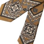 Dolce & Gabbana Gul 100% Siden Hjultryck Justerbar Herrslips