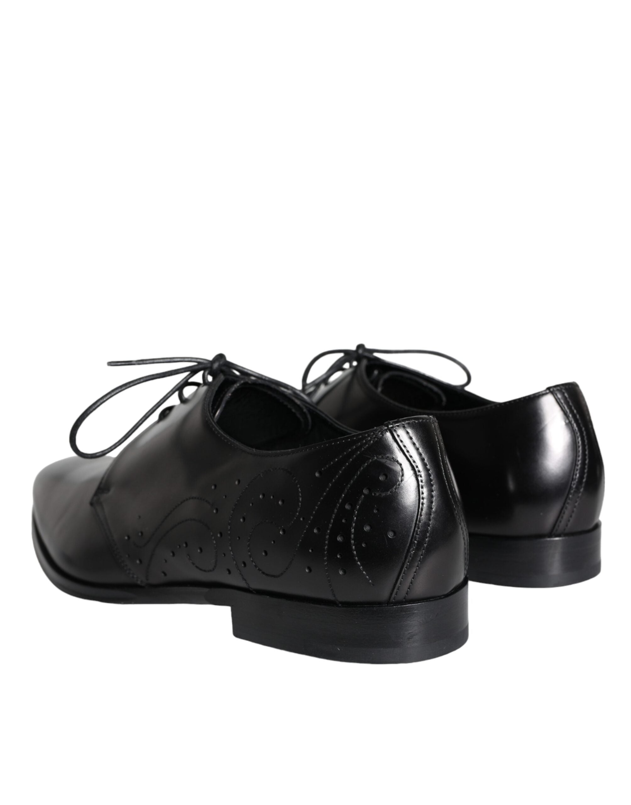 Dolce & Gabbana Svarta Derbyskor i Kalvskinn och Läder för Herr