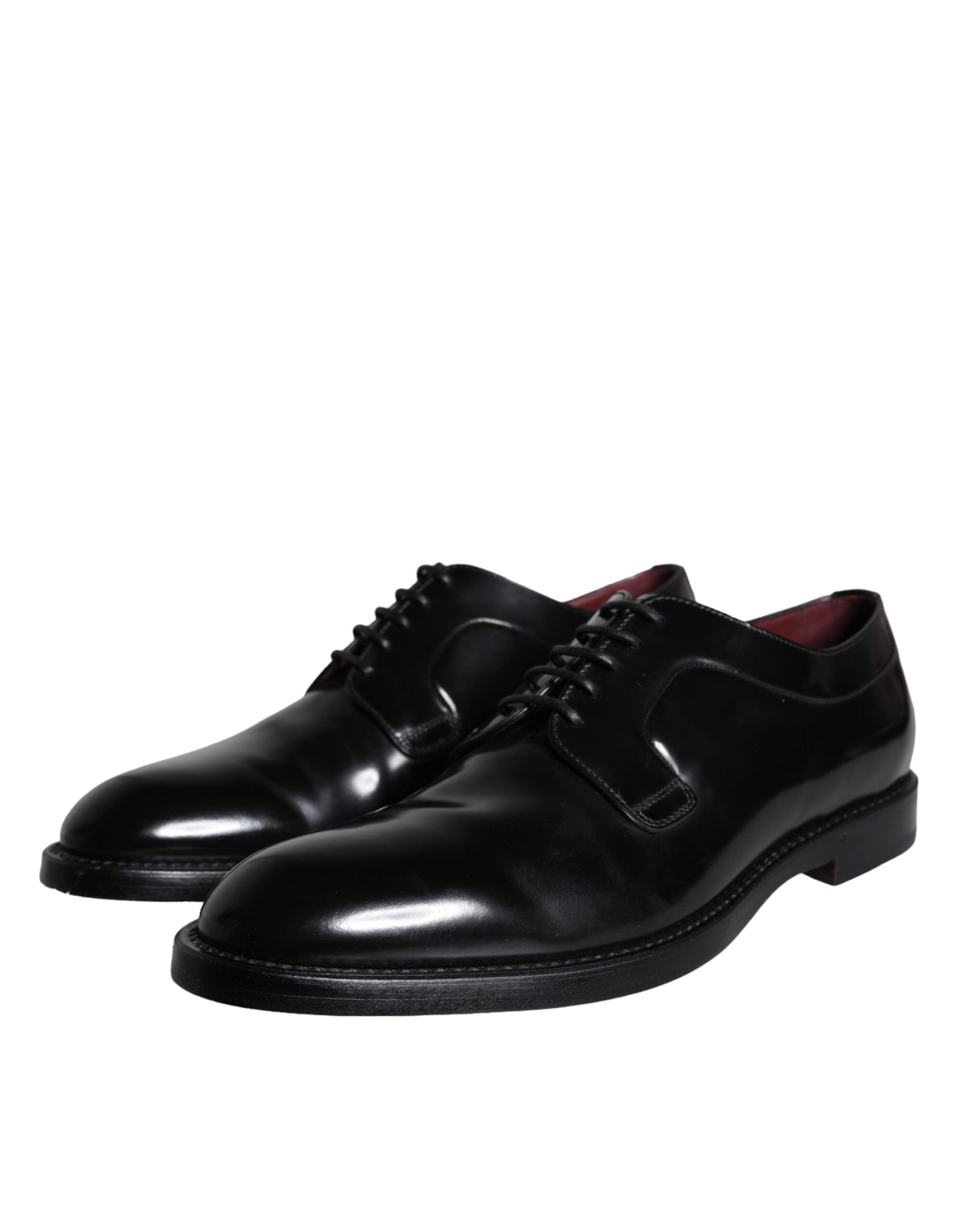 Dolce & Gabbana Svarta Derbyskor i Kalvskinn och Läder för Herr
