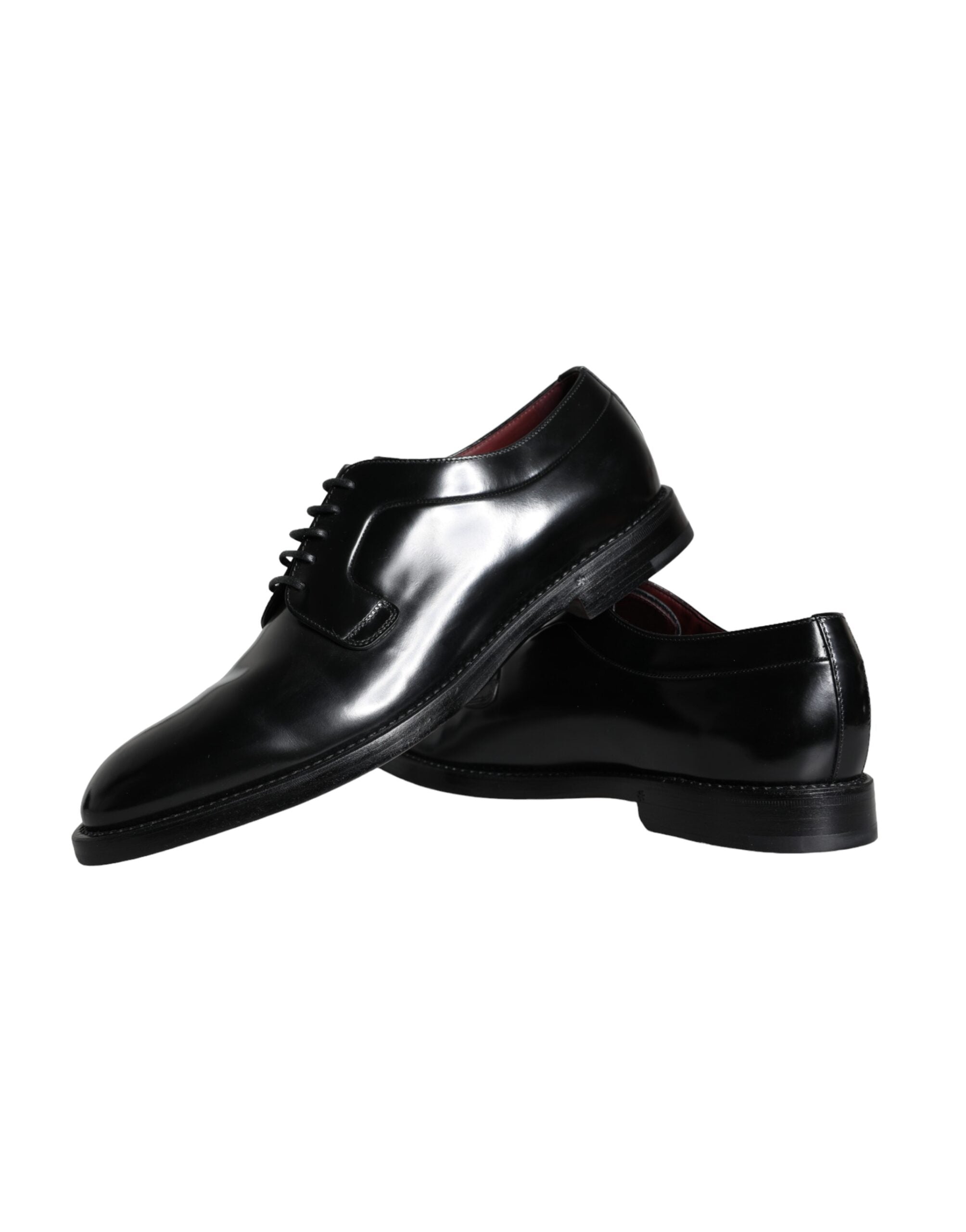 Dolce & Gabbana Svarta Derbyskor i Kalvskinn och Läder för Herr