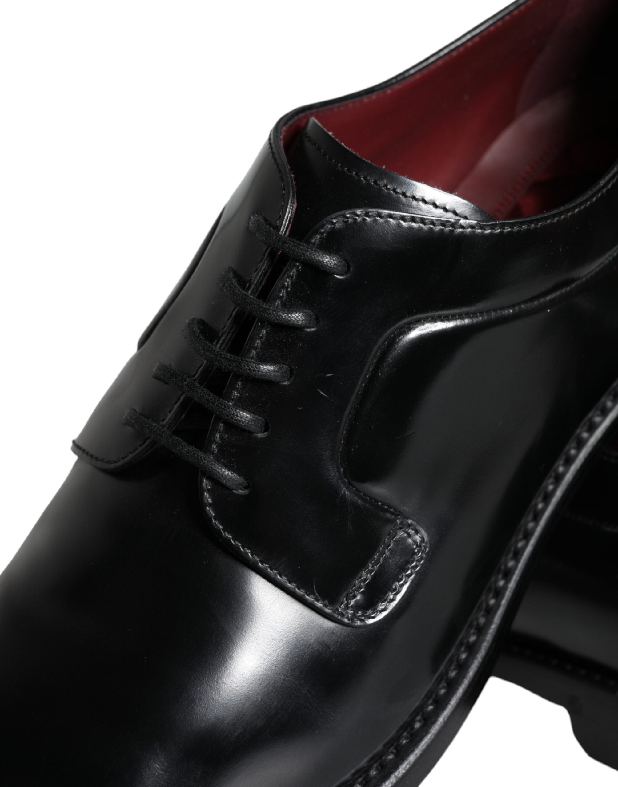 Dolce & Gabbana Svarta Derbyskor i Kalvskinn och Läder för Herr