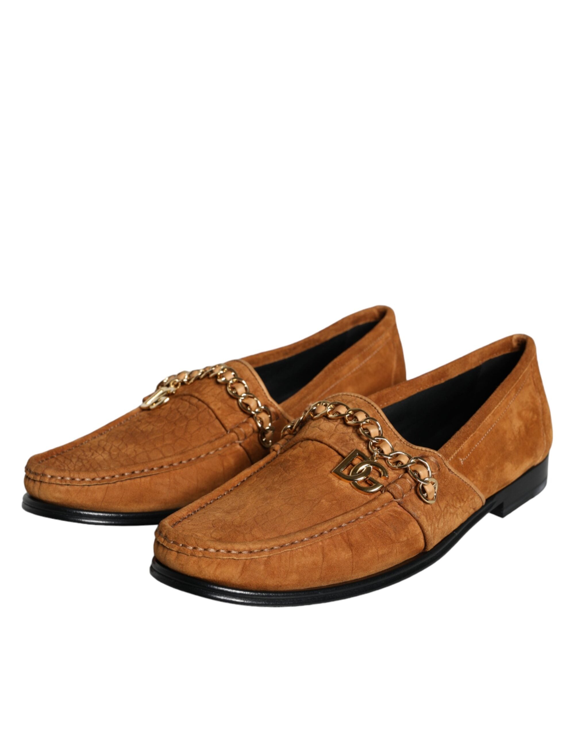 Dolce & Gabbana Bruna Sammetsläder Mocassin Slip On Skor Med Logotyp