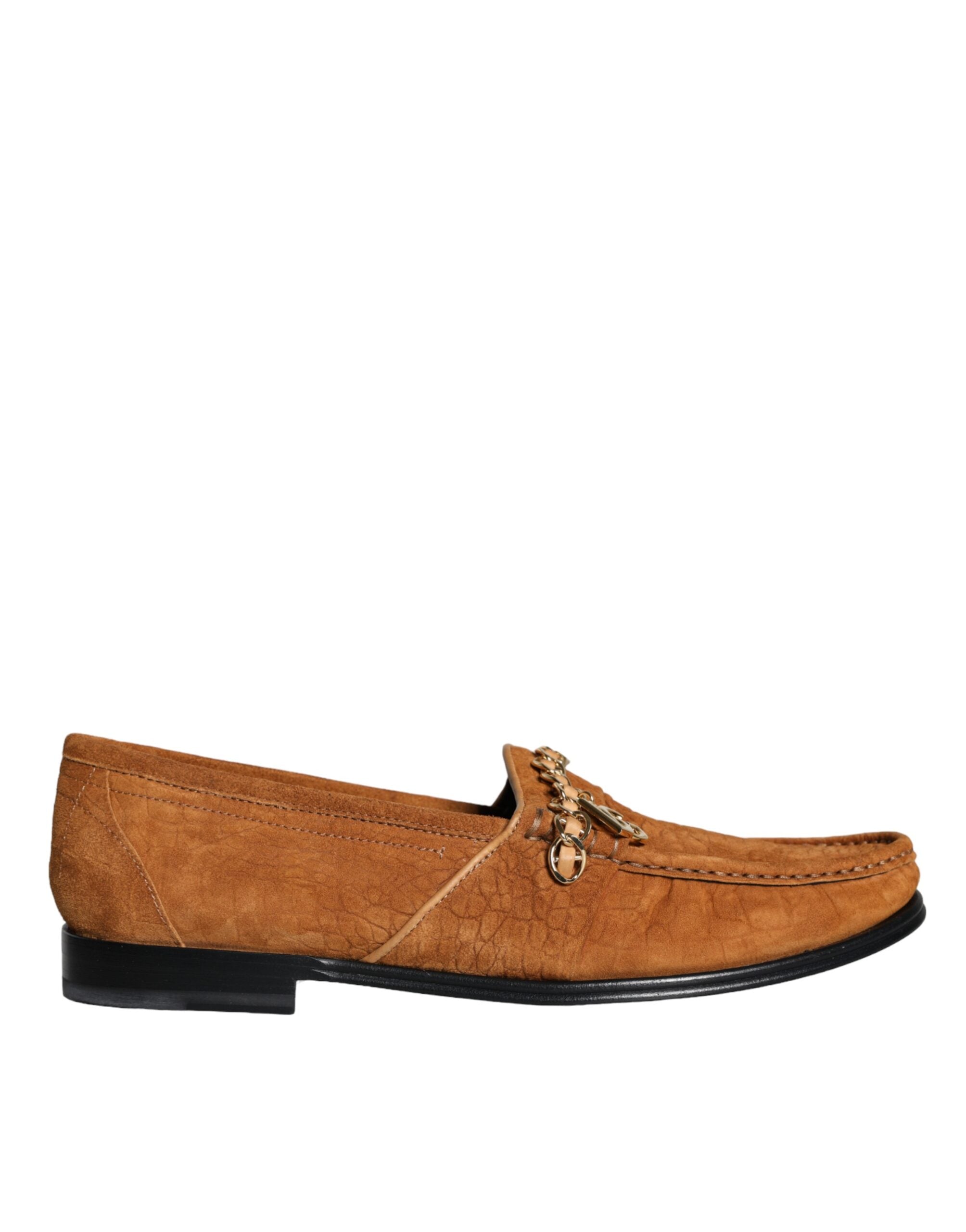 Dolce & Gabbana Bruna Sammetsläder Mocassin Slip On Skor Med Logotyp