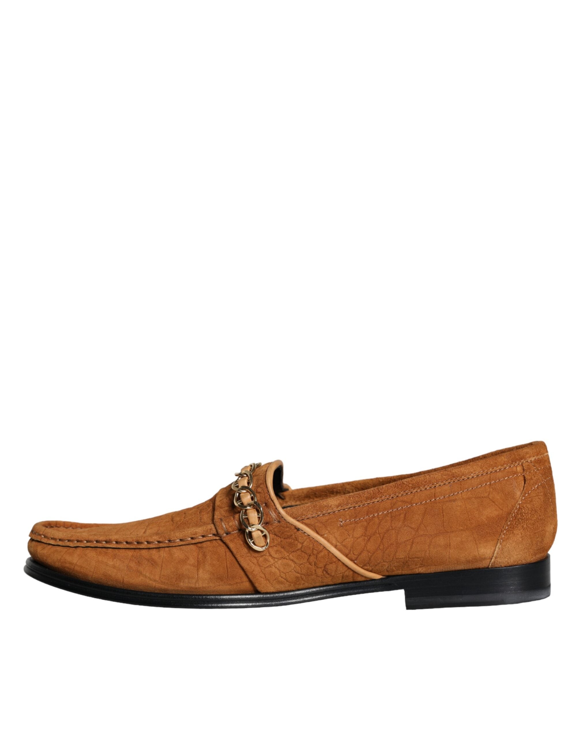 Dolce & Gabbana Bruna Sammetsläder Mocassin Slip On Skor Med Logotyp