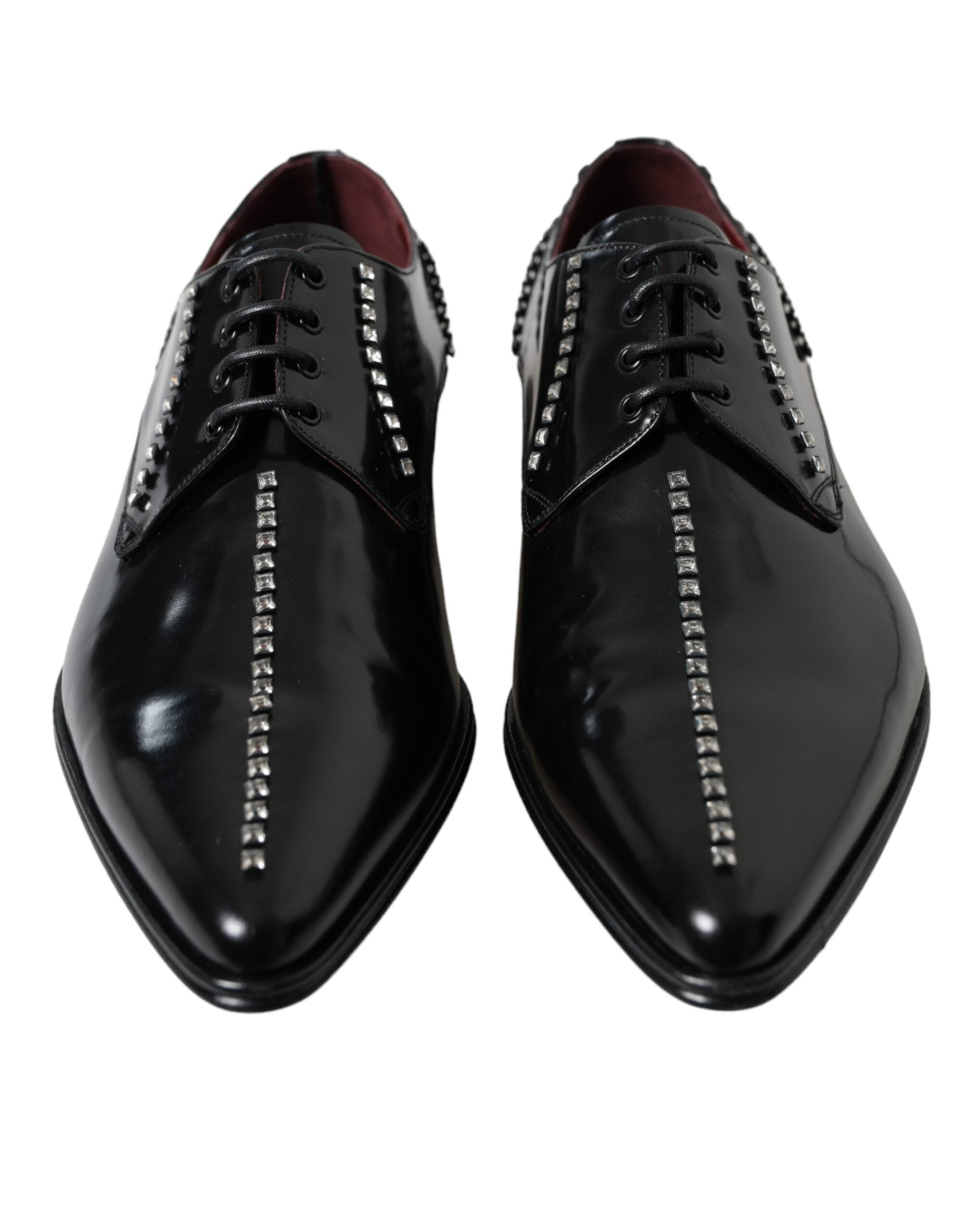 Dolce & Gabbana Svarta Läder Kristaller Formella Skor