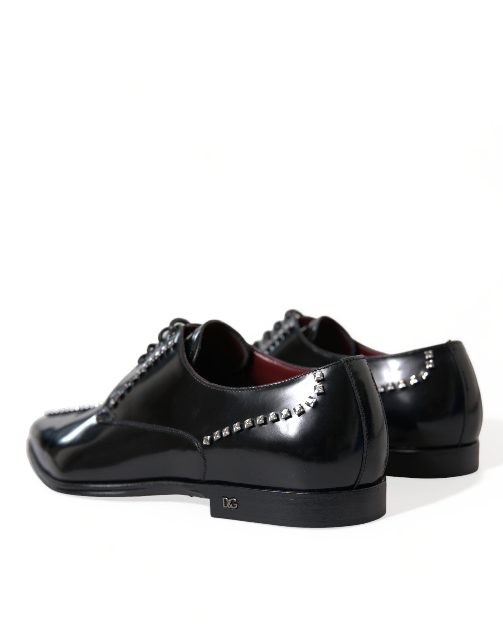 Dolce & Gabbana Svarta Läder Kristaller Formella Skor