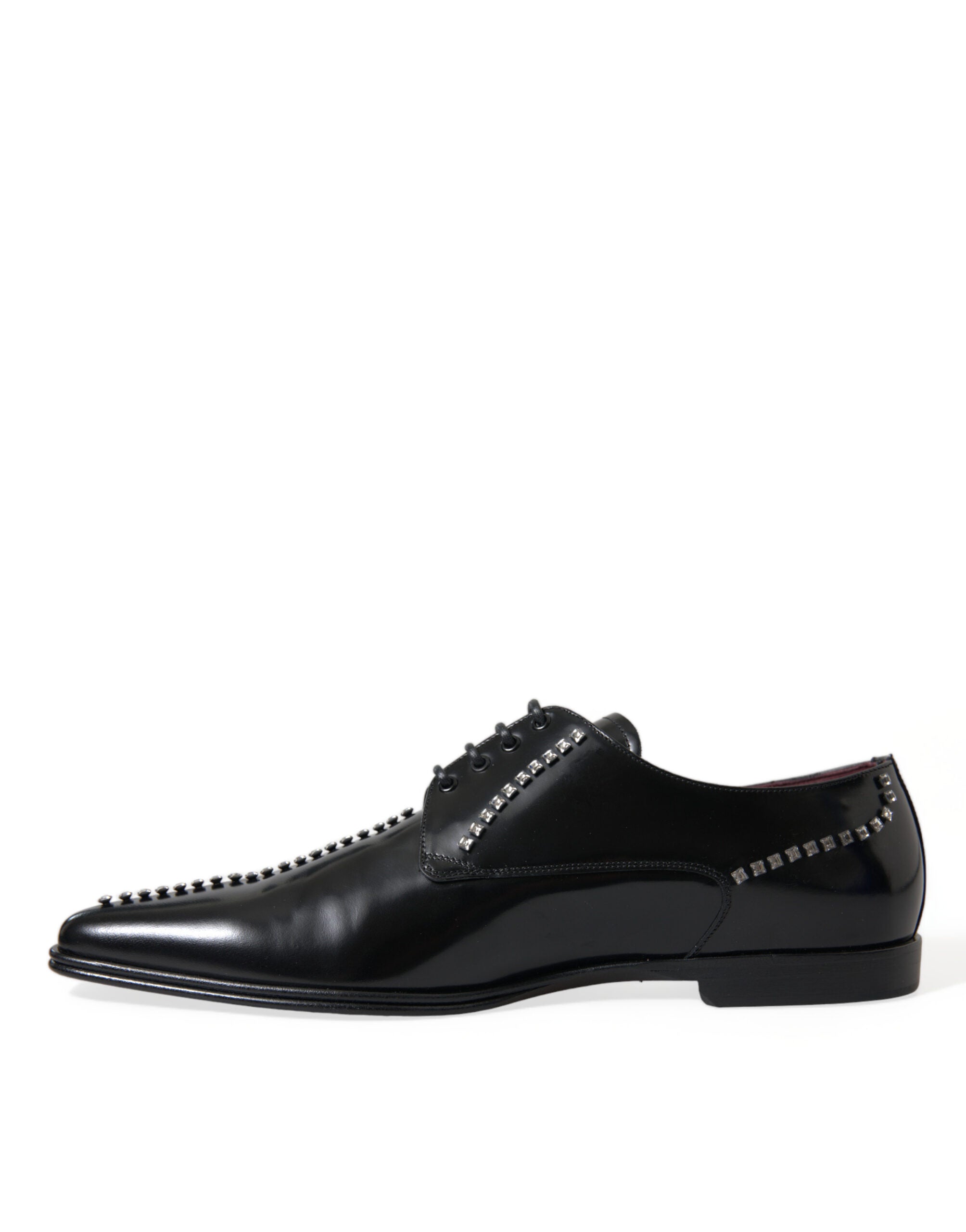 Dolce & Gabbana Svarta Läder Kristaller Formella Skor