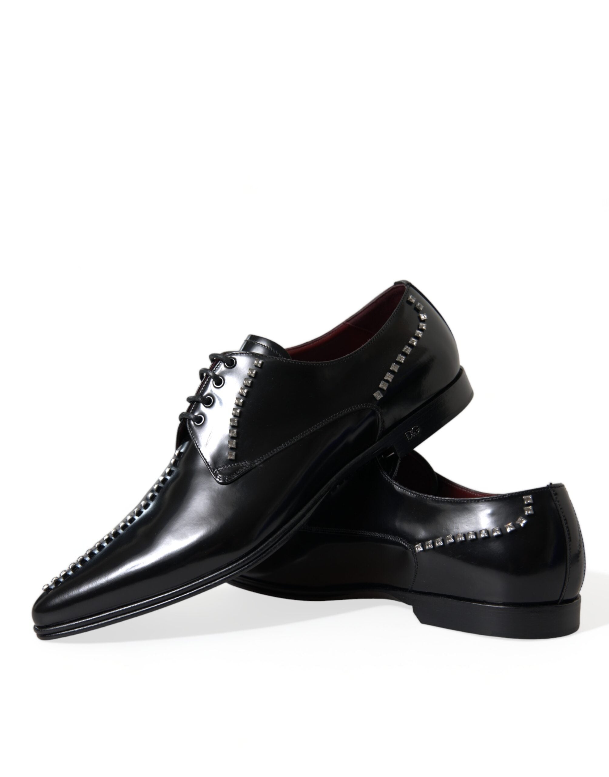 Dolce & Gabbana Svarta Läder Kristaller Formella Skor
