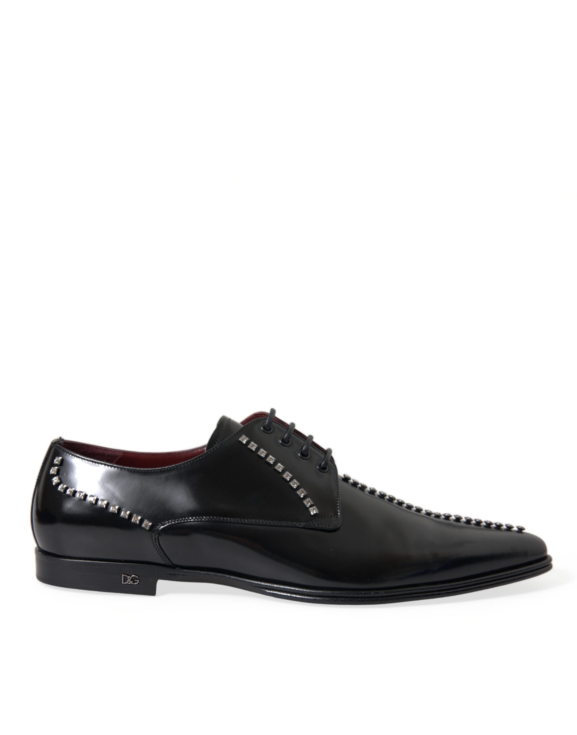 Dolce & Gabbana Svarta Läder Kristaller Formella Skor