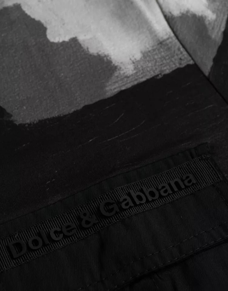 Dolce & Gabbana Flerfärgad Kamouflage Bomulls-T-shirt med Rund Halsringning