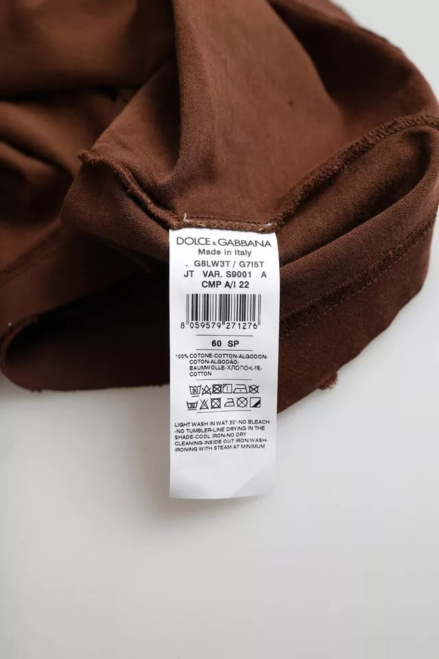 Dolce & Gabbana Brun Color Splash Bomull Rund Hals T-shirt