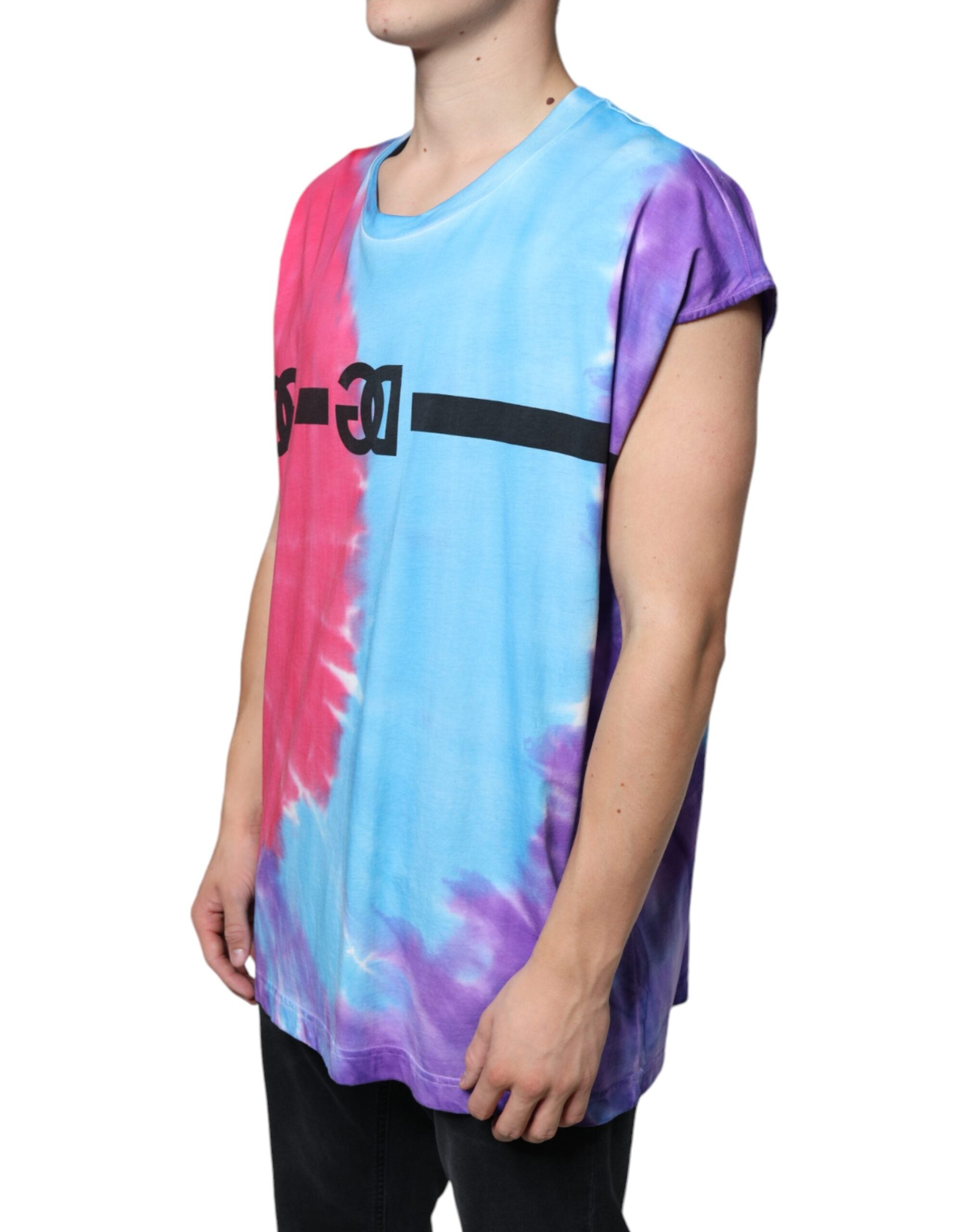 Dolce & Gabbana Flerfärgad Tie Dye Bomull Ärmlös T-shirt