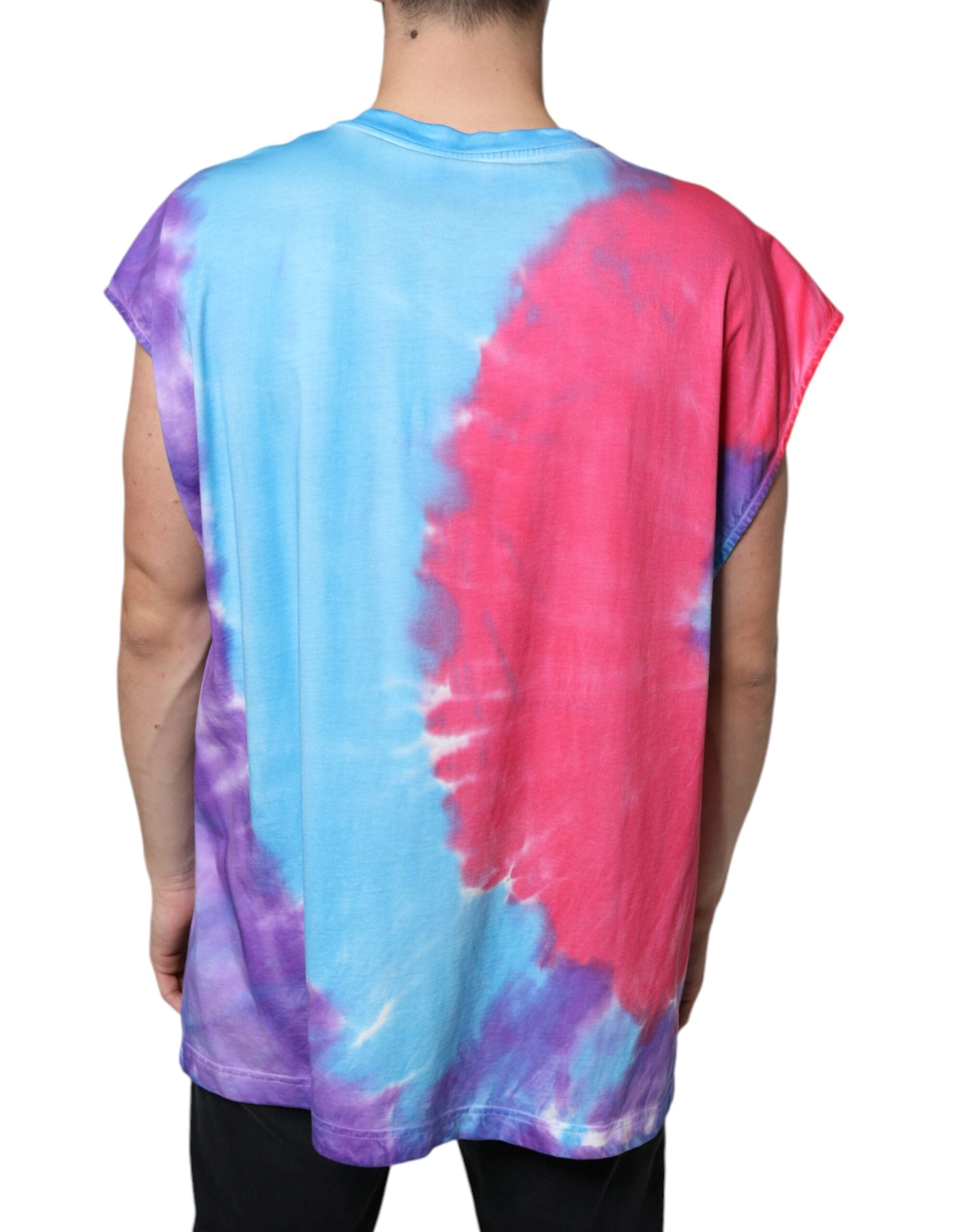 Dolce & Gabbana Flerfärgad Tie Dye Bomull Ärmlös T-shirt