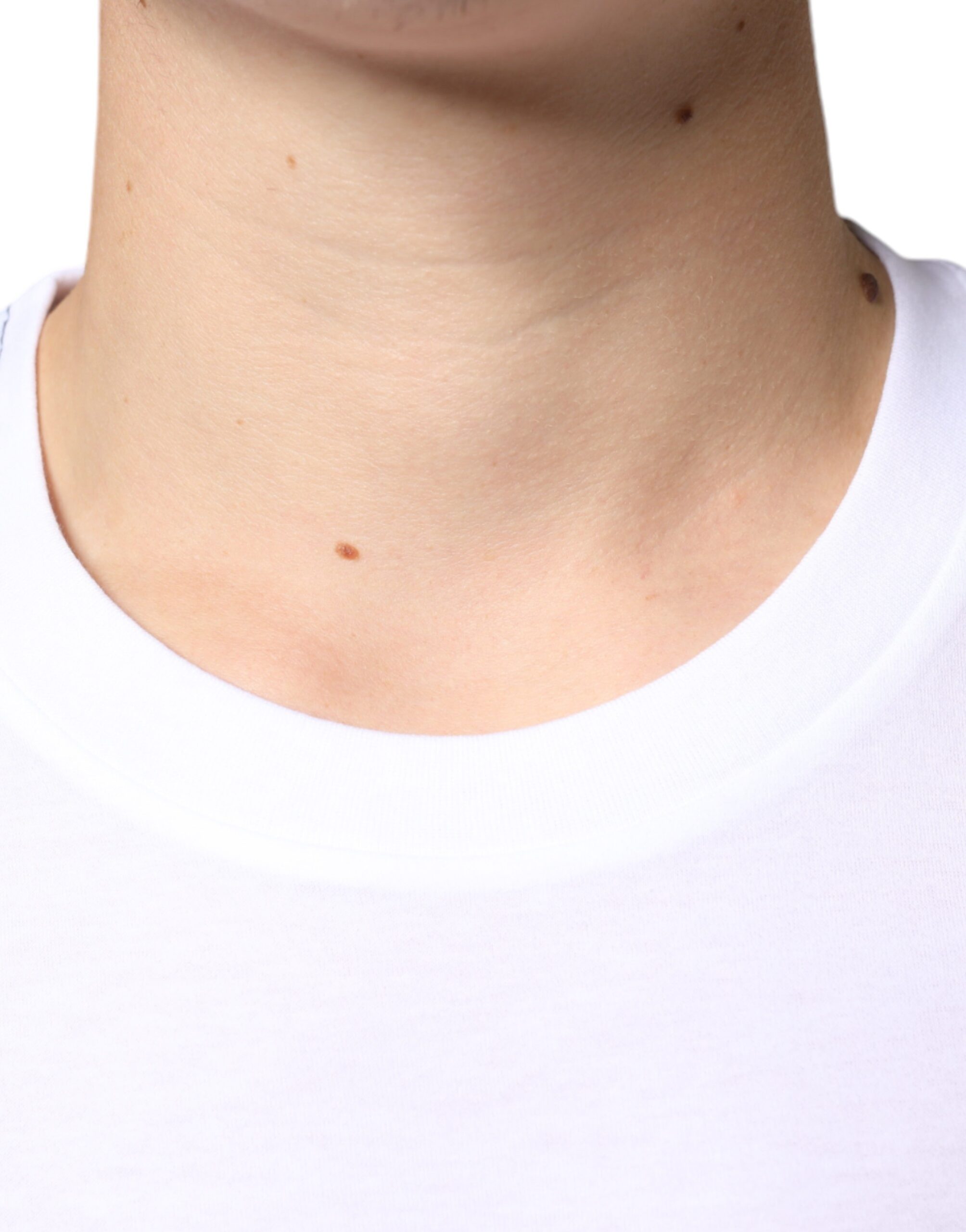 Dolce & Gabbana Vit Metall DG Logo Bomull Kortärmad T-shirt