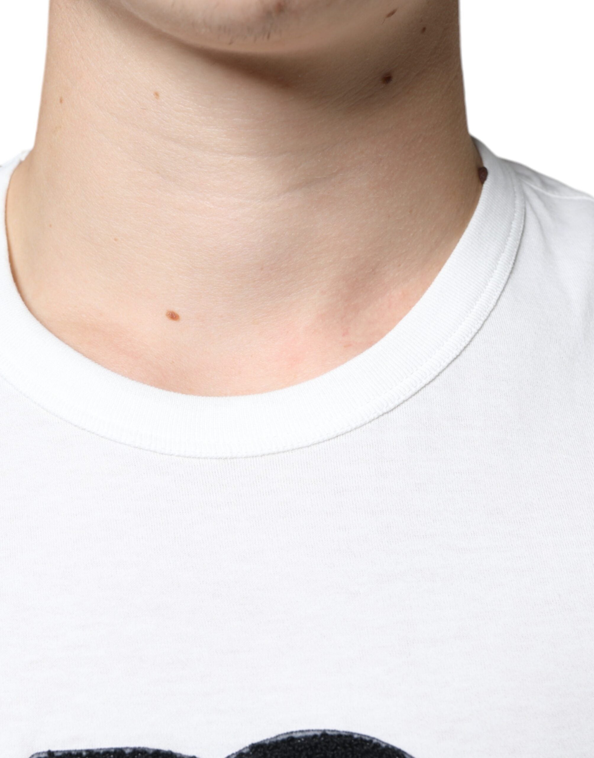 Dolce & Gabbana Vit bomulls-t-shirt med DG-logotyptryck