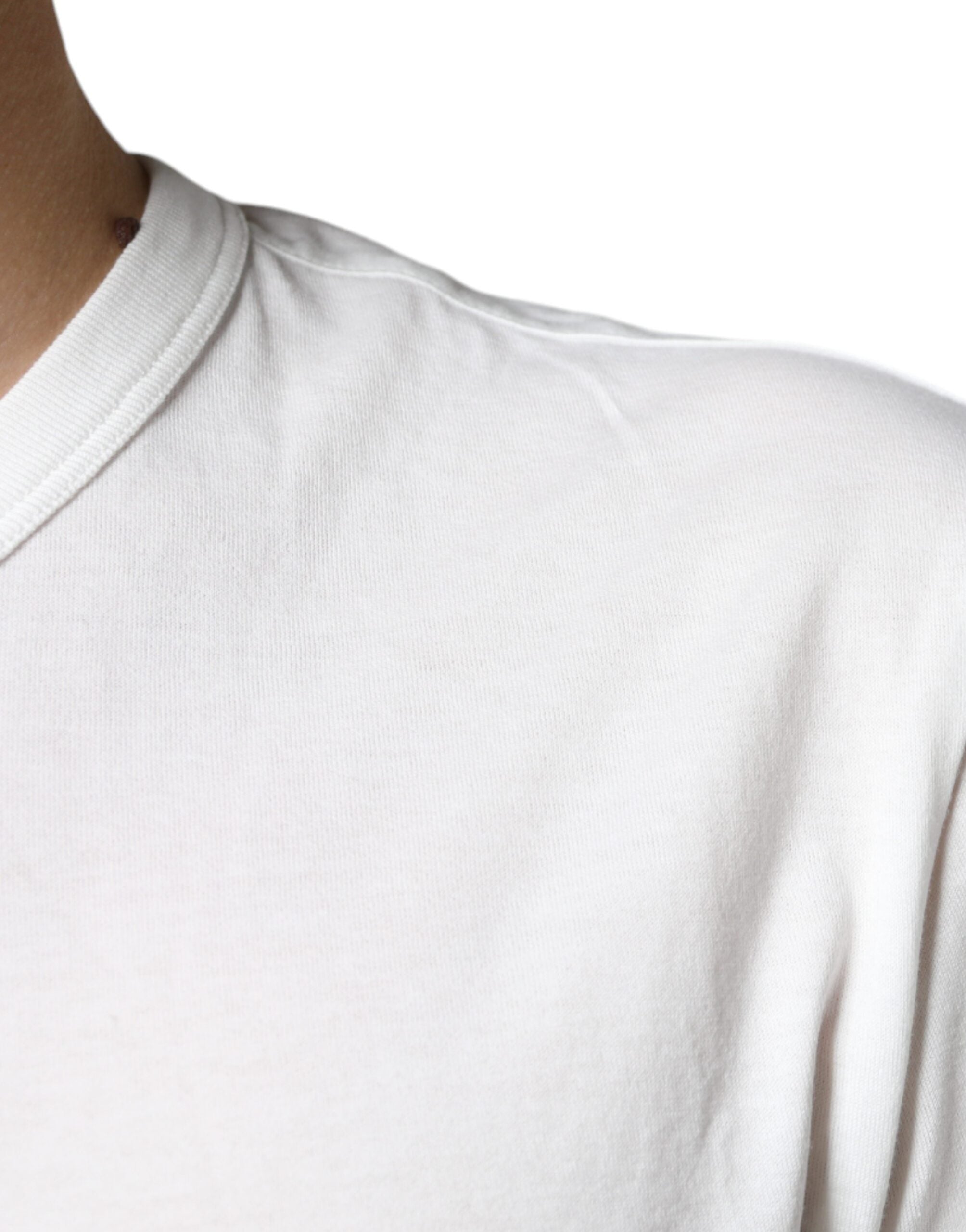Dolce & Gabbana Vit bomulls-t-shirt med DG-logotyptryck