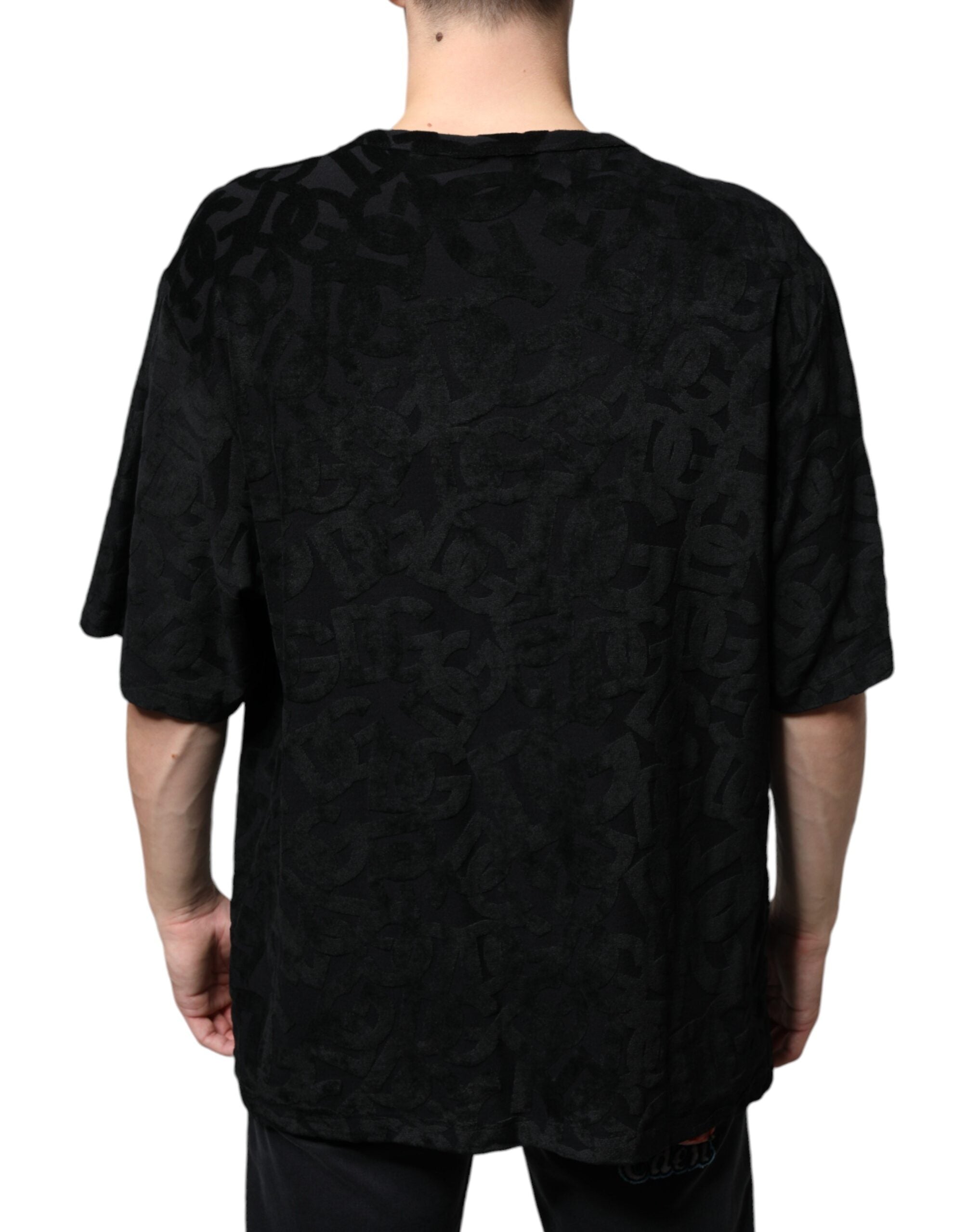 Dolce & Gabbana svart DG Mania-t-shirt med logotyptryck