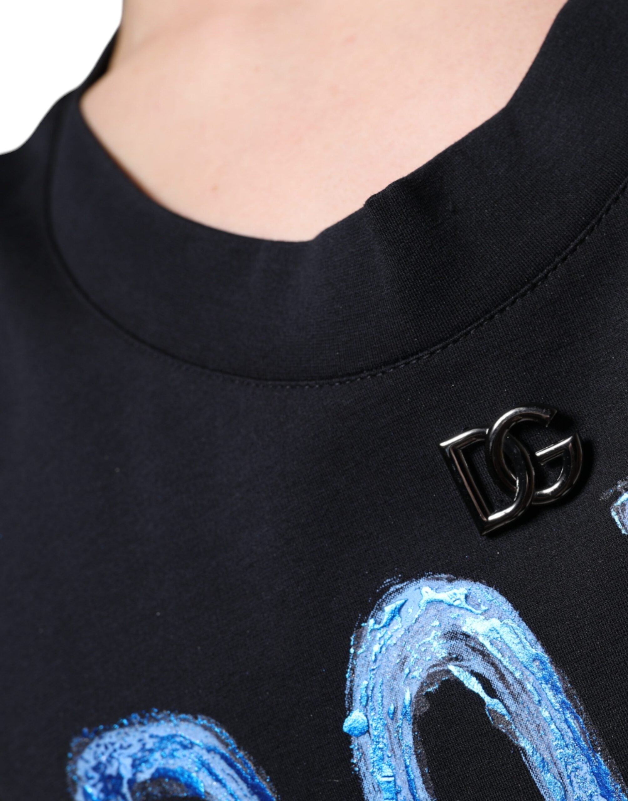 Dolce & Gabbana Svart Bomull Born To Be Free Ärmlös T-shirt