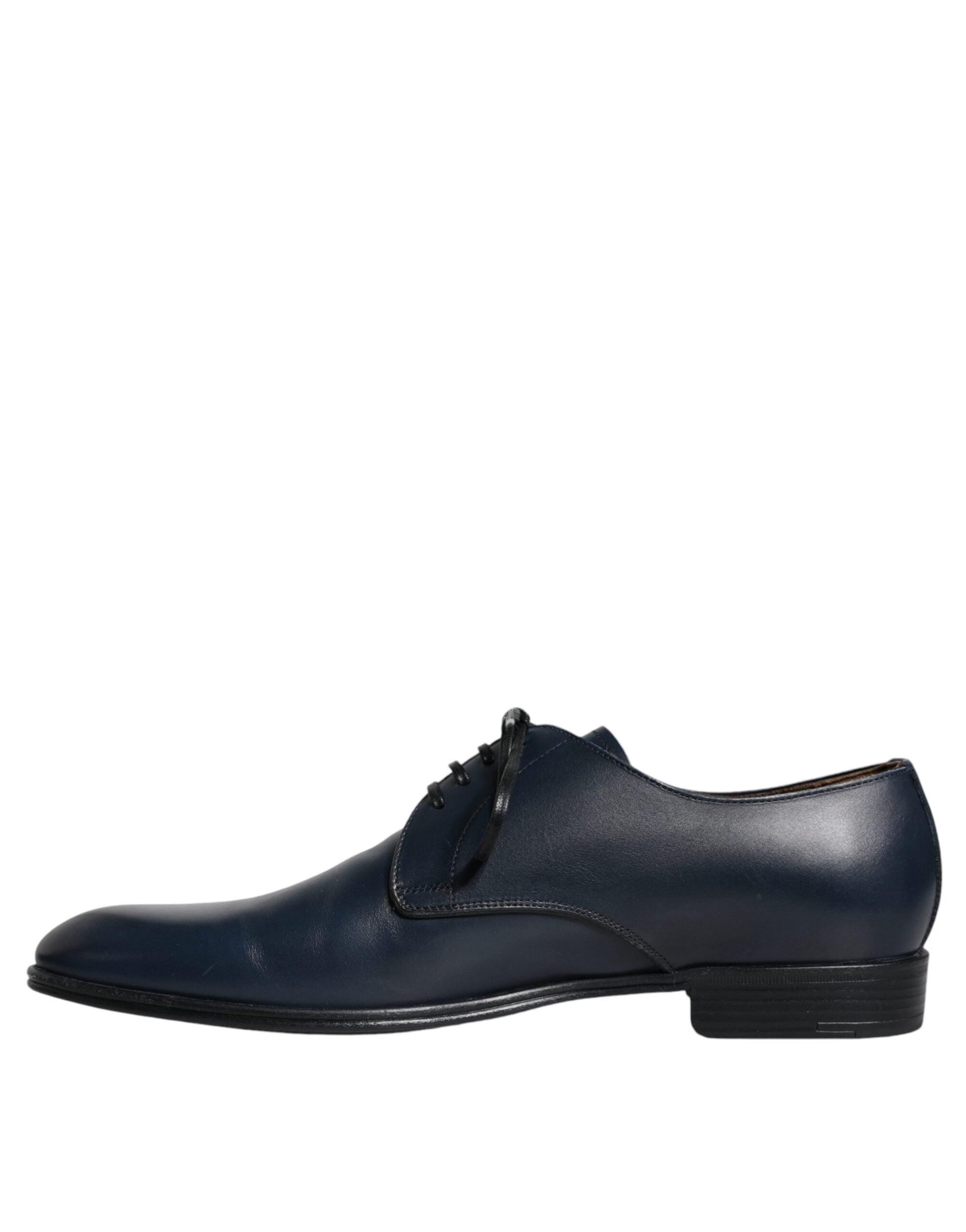 Dolce & Gabbana Marinblå Läder Derby Dress Formella Skor