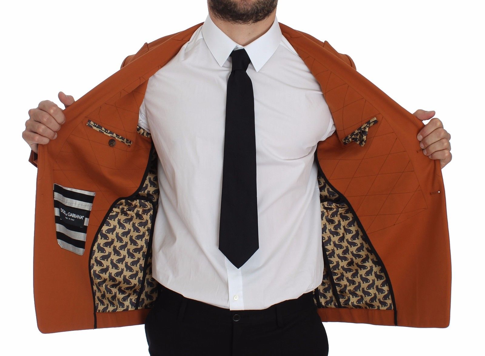 Dolce & Gabbana Orange Bomullsstretchkavaj