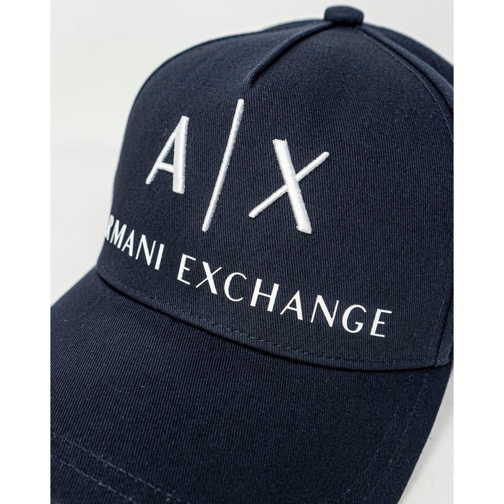 Armani Exchange blå bomullskeps basebollkeps