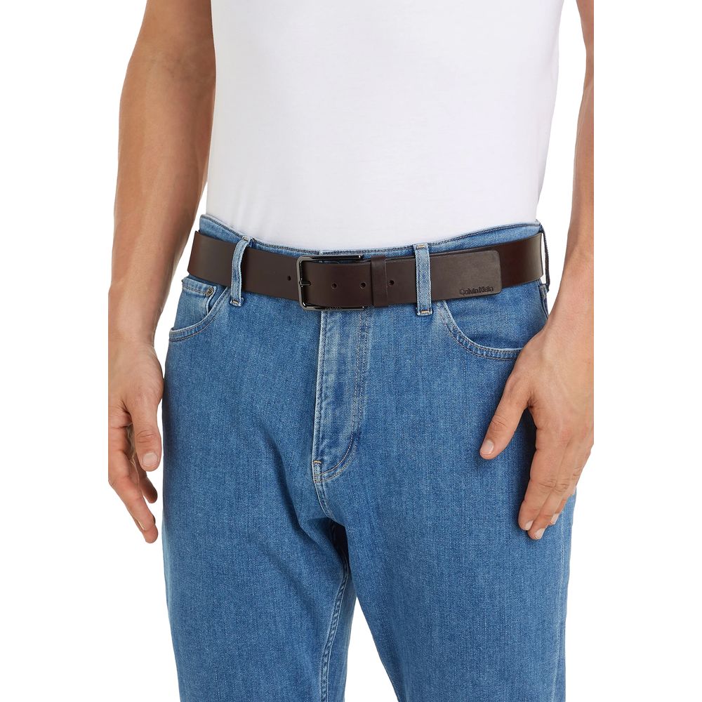 Calvin Klein brunt läderbälte