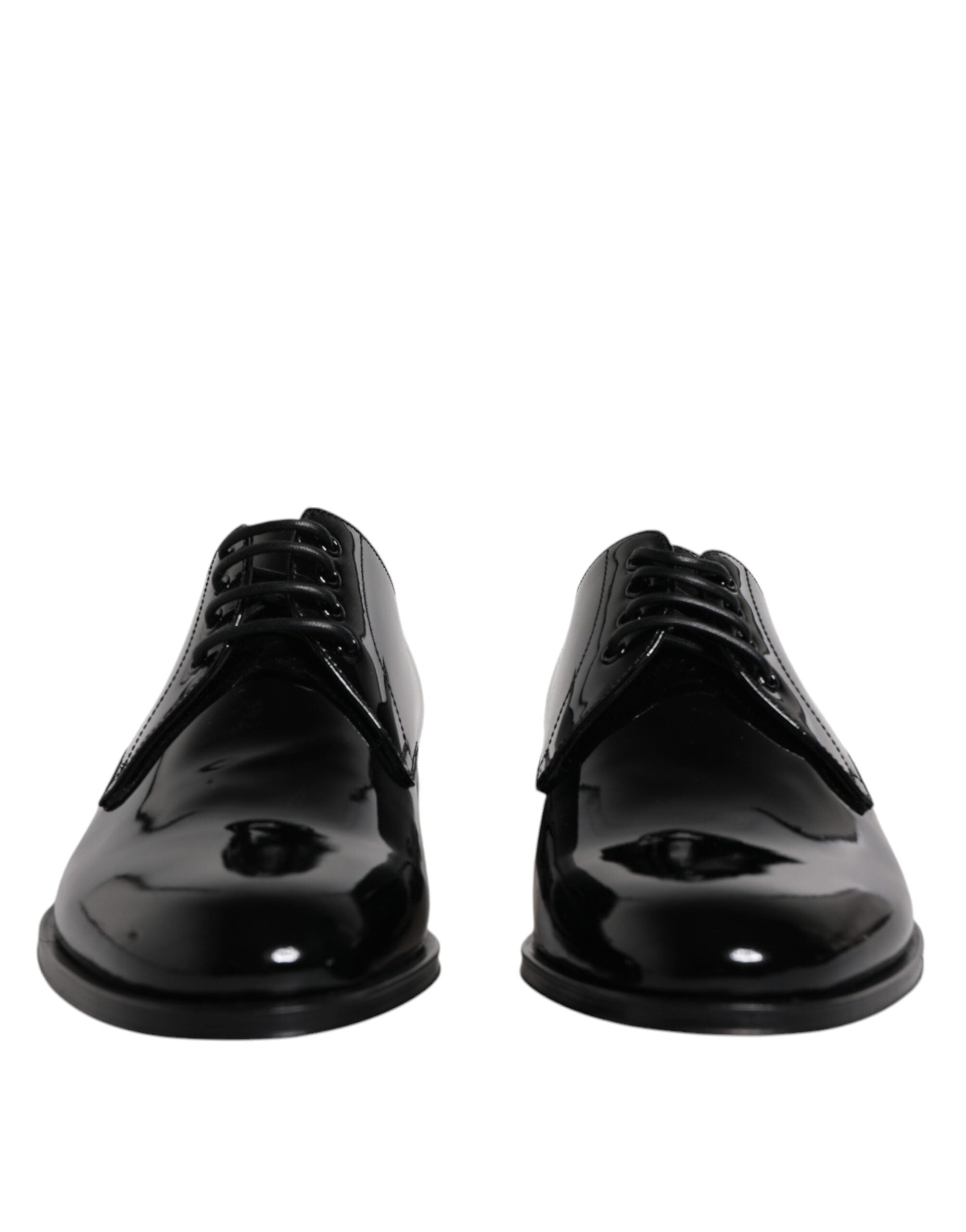 Dolce & Gabbana Svarta Derby-skor i lackläder