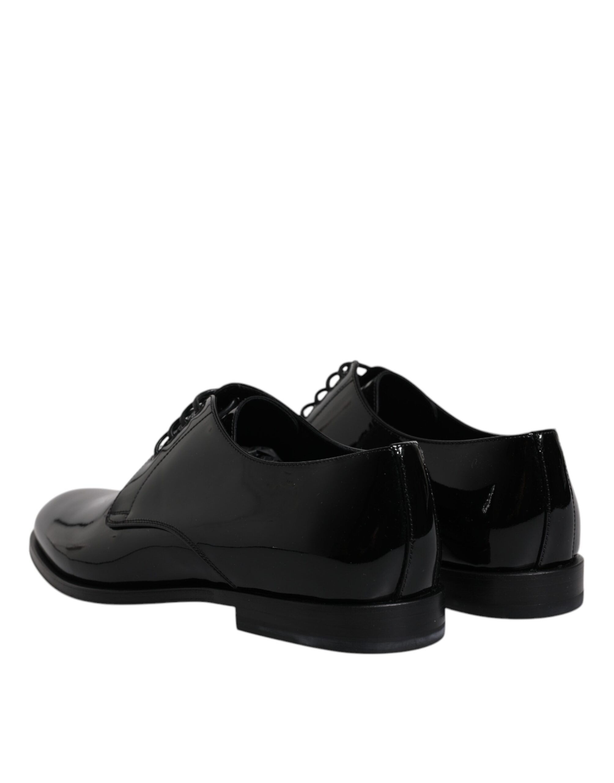 Dolce & Gabbana Svarta Derby-skor i lackläder