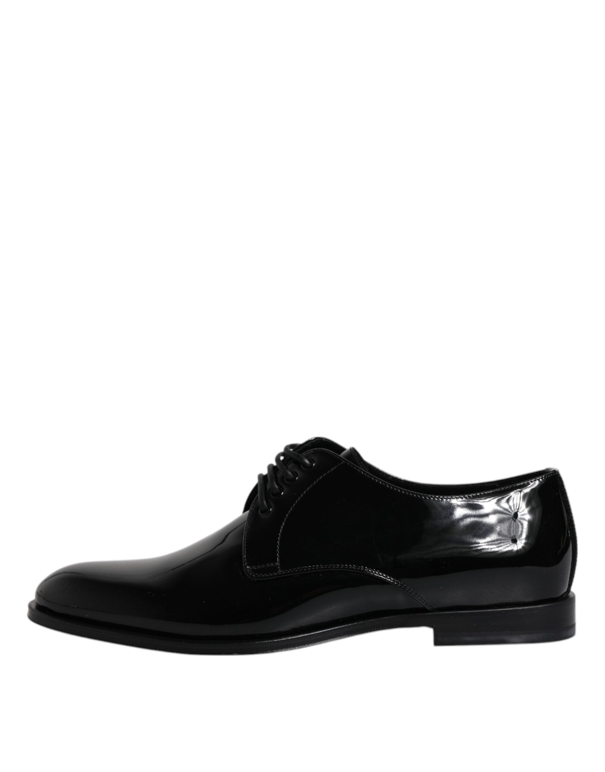 Dolce & Gabbana Svarta Derby-skor i lackläder
