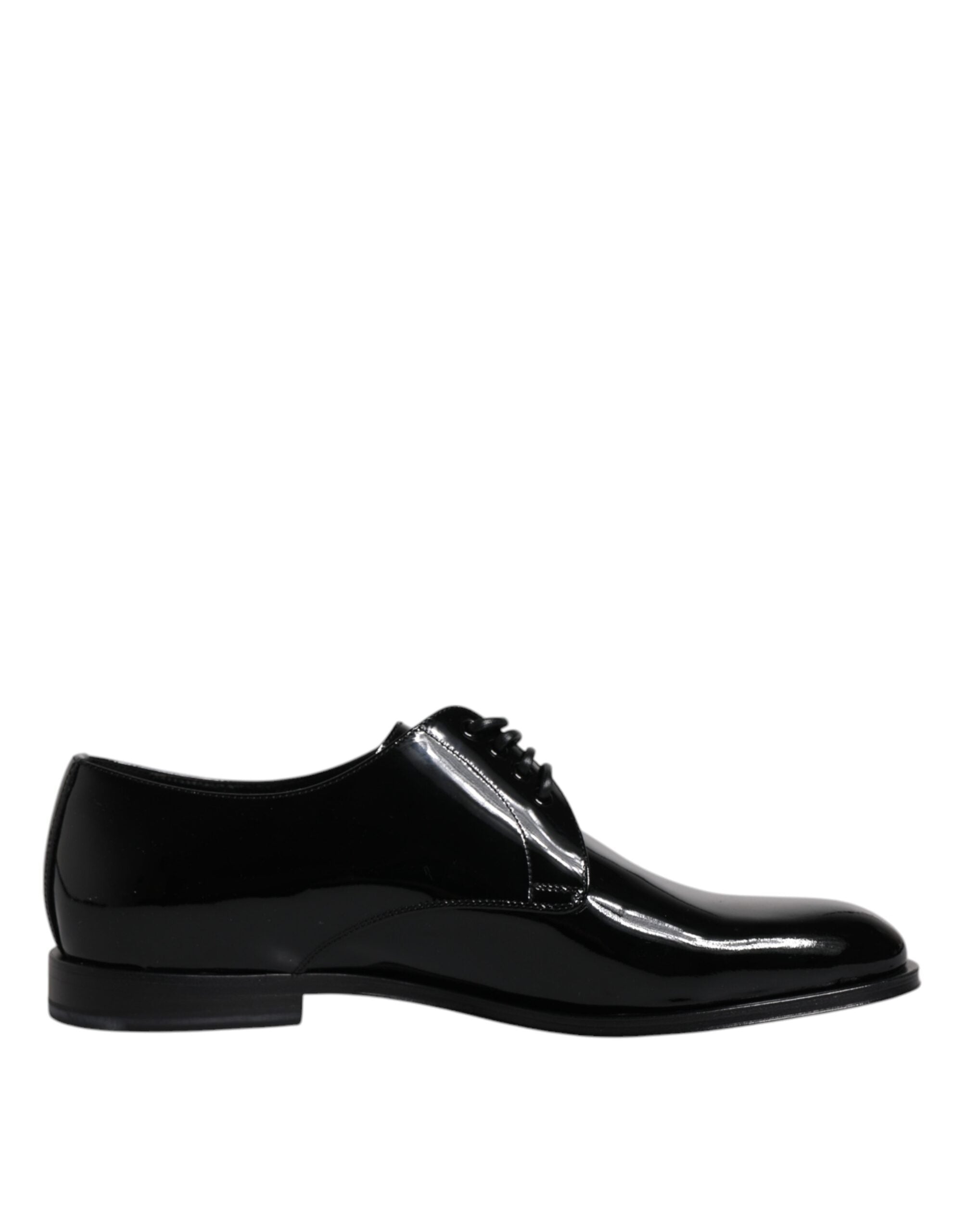 Dolce & Gabbana Svarta Derby-skor i lackläder