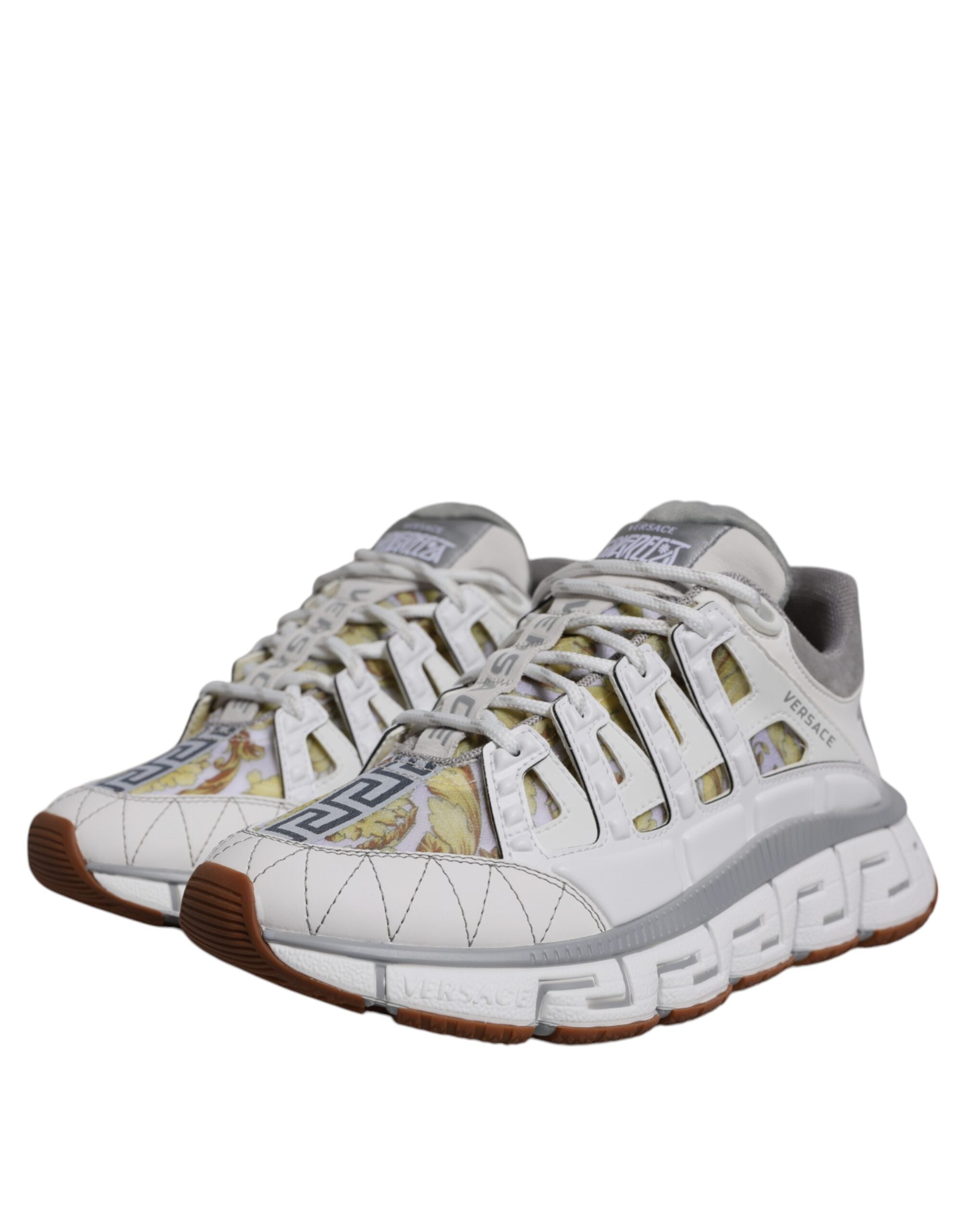 Versace Vita Trigreca Barocco Mönstrade Låga Sneakers Skor