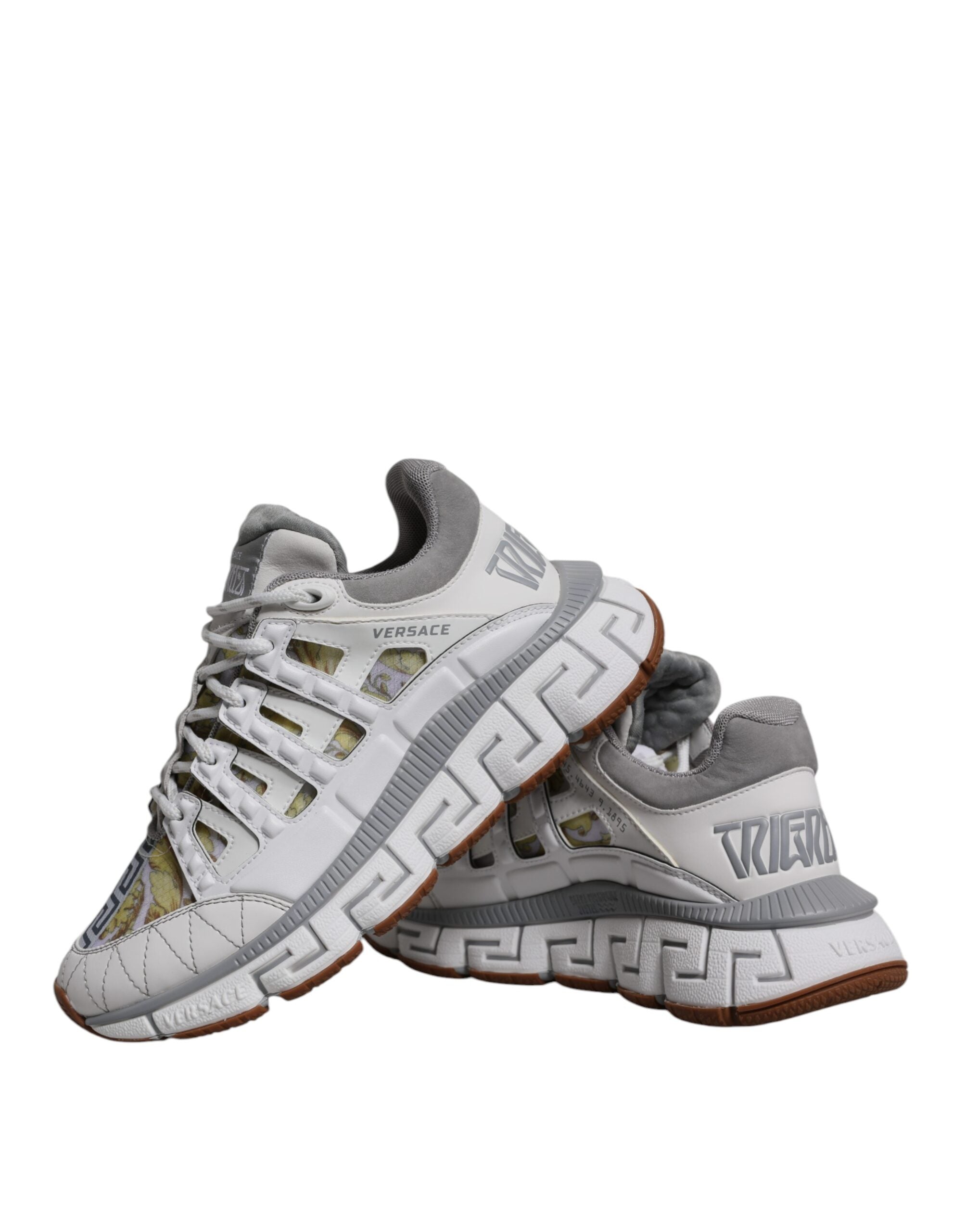 Versace Vita Trigreca Barocco Mönstrade Låga Sneakers Skor