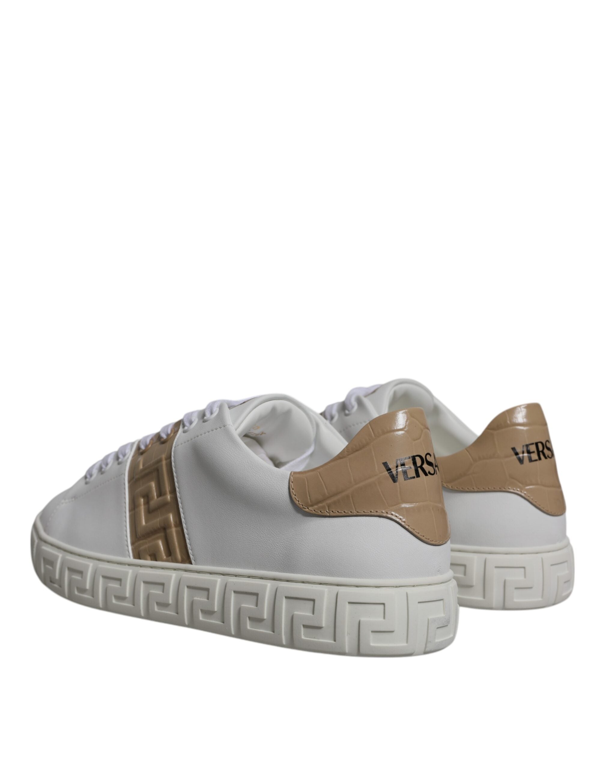 Versace Vita Bruna Greca Print TPU Låga Sneakers Herrskor