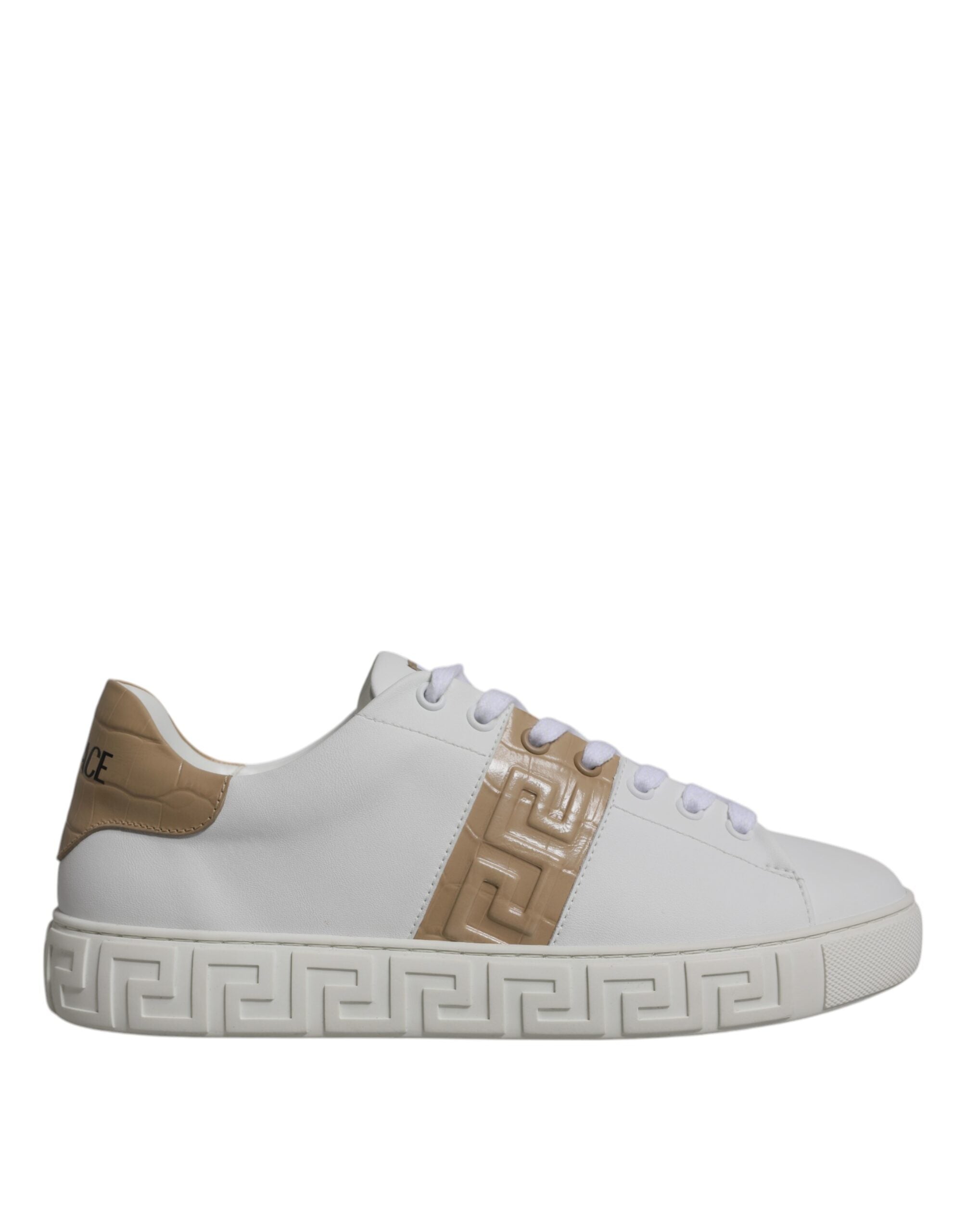 Versace Vita Bruna Greca Print TPU Låga Sneakers Herrskor