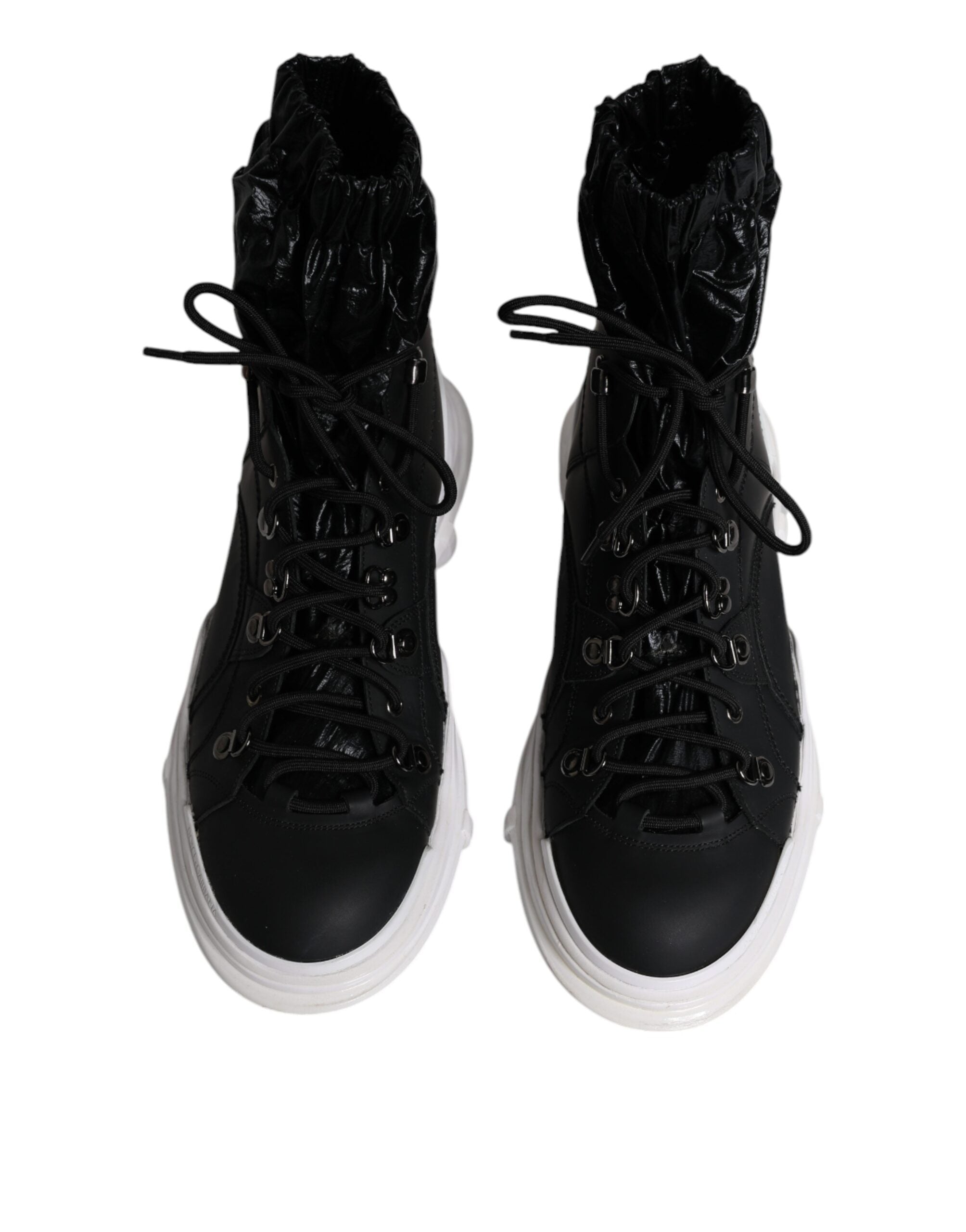 Dolce & Gabbana Svarta Nylon Galileo Höga Sneakers Skor