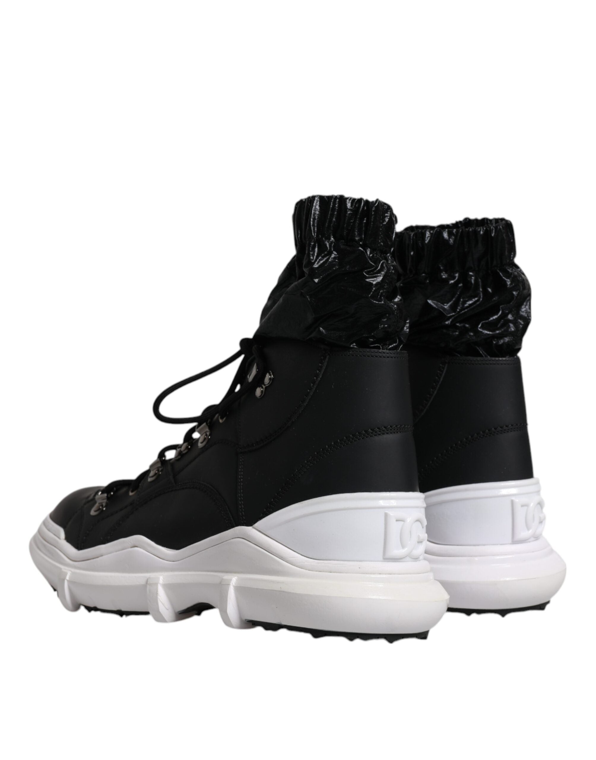 Dolce & Gabbana Svarta Nylon Galileo Höga Sneakers Skor
