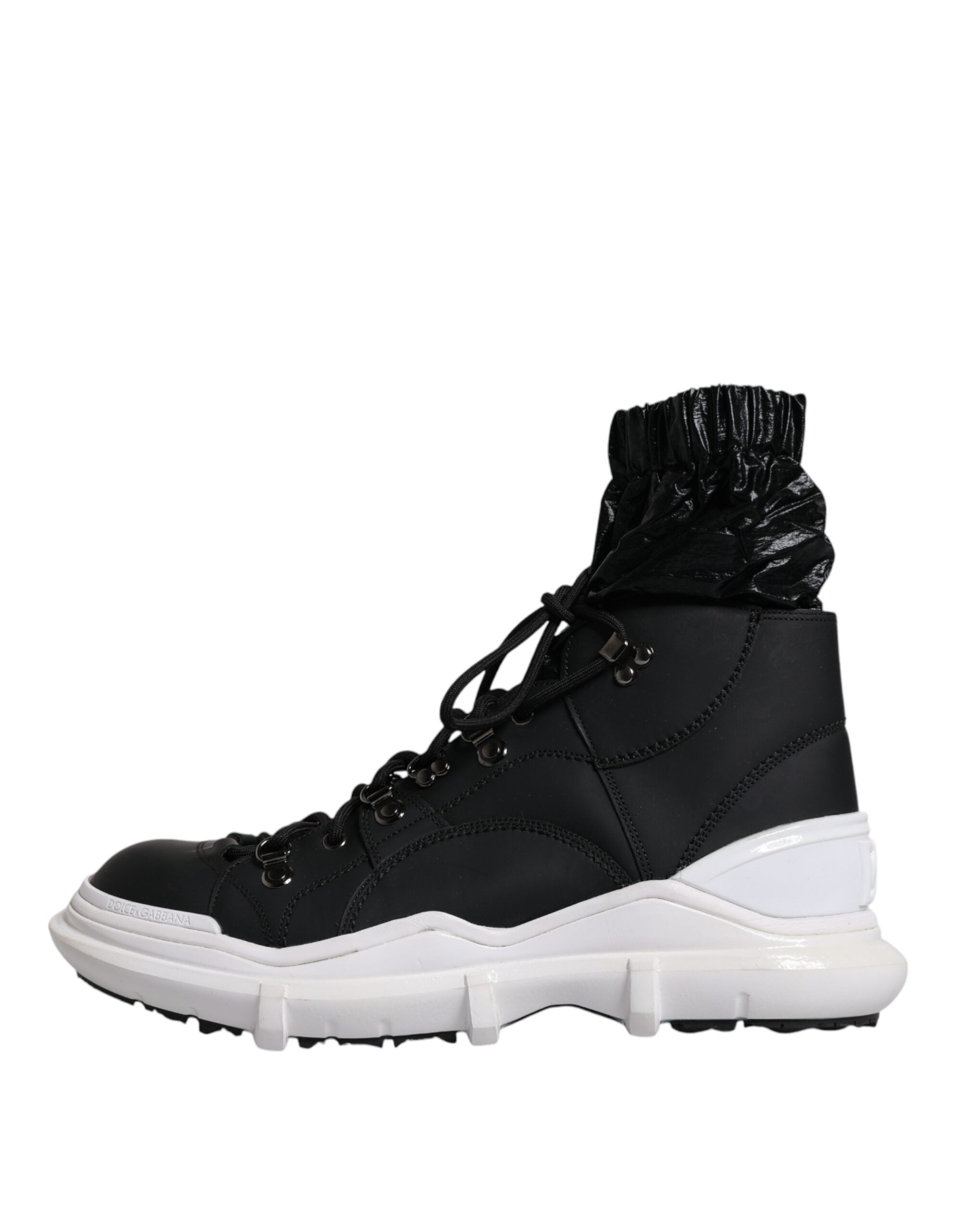 Dolce & Gabbana Svarta Nylon Galileo Höga Sneakers Skor