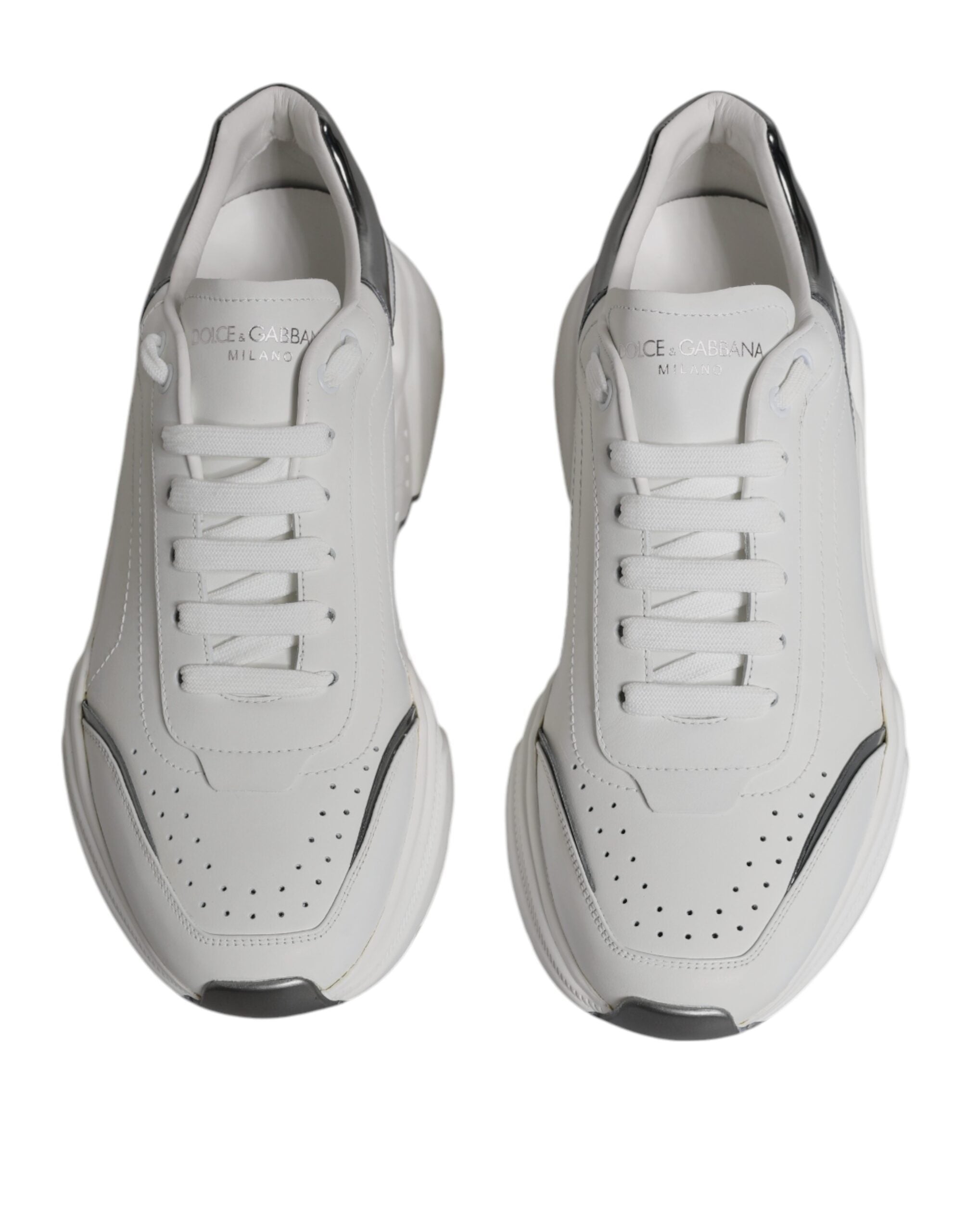 Dolce & Gabbana Vita Silver Daymaster Lädersneakers Skor