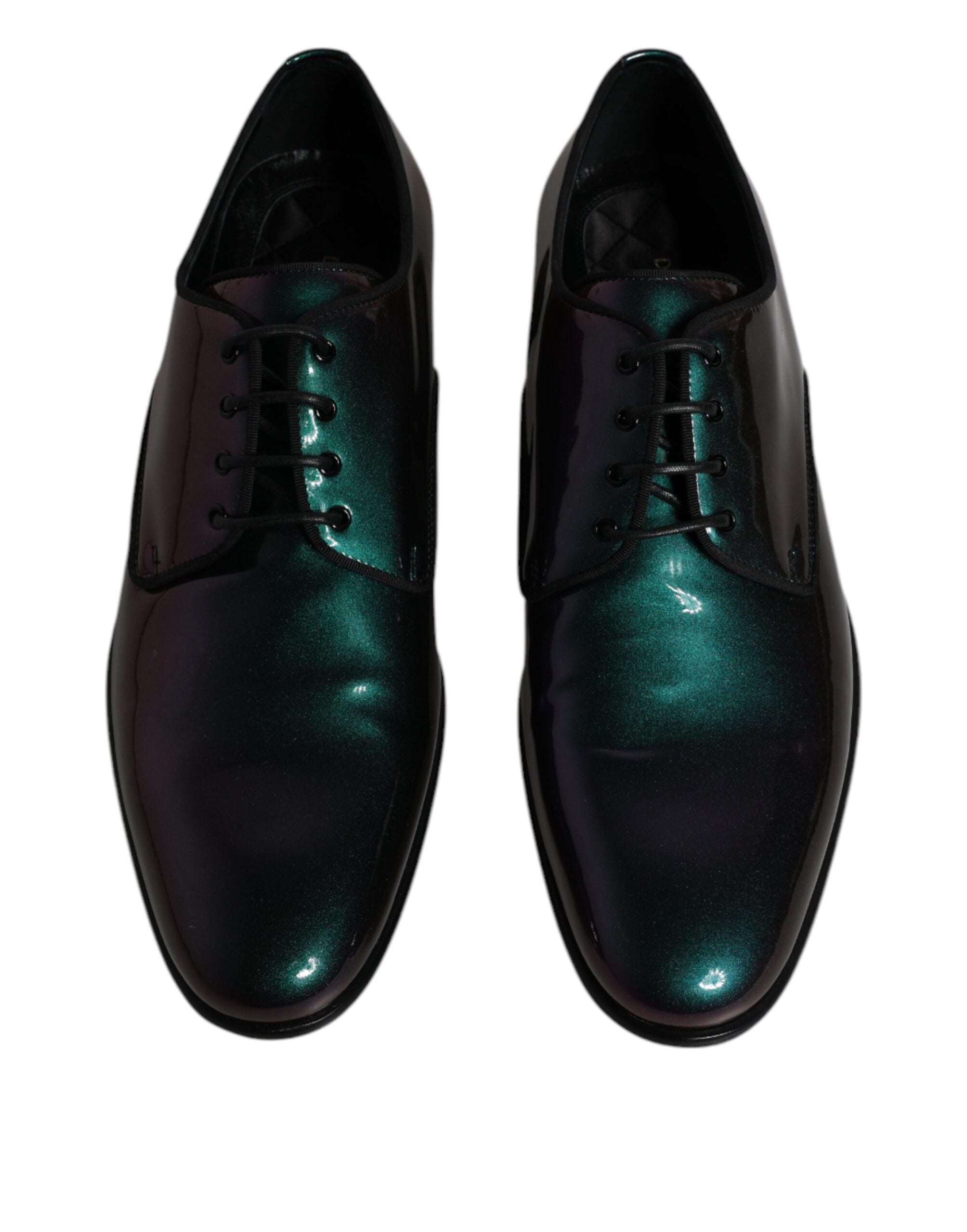 Dolce & Gabbana Peacock Lackskinn Derby Herrskor